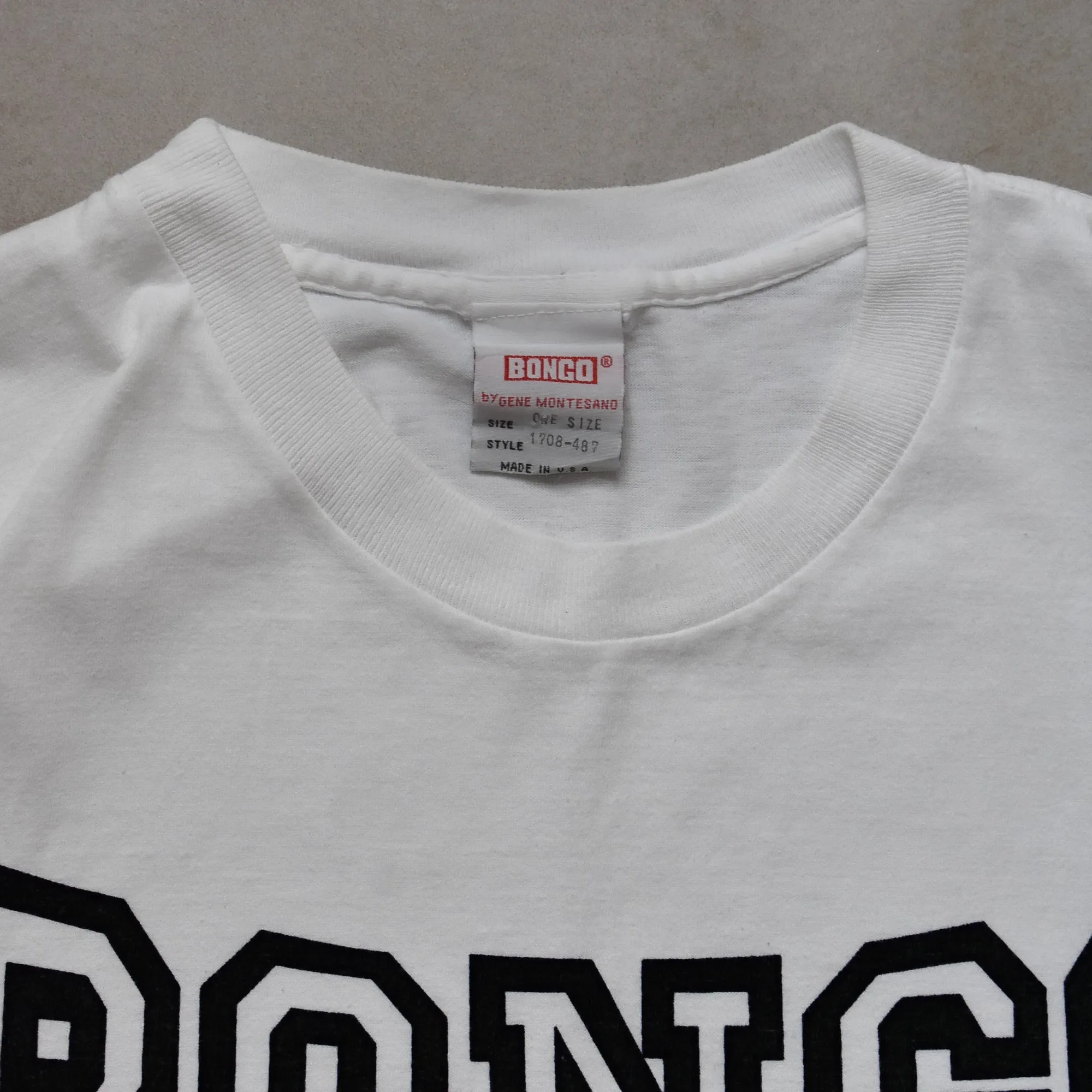 1990s Bongo Jeans White T Shirt - L