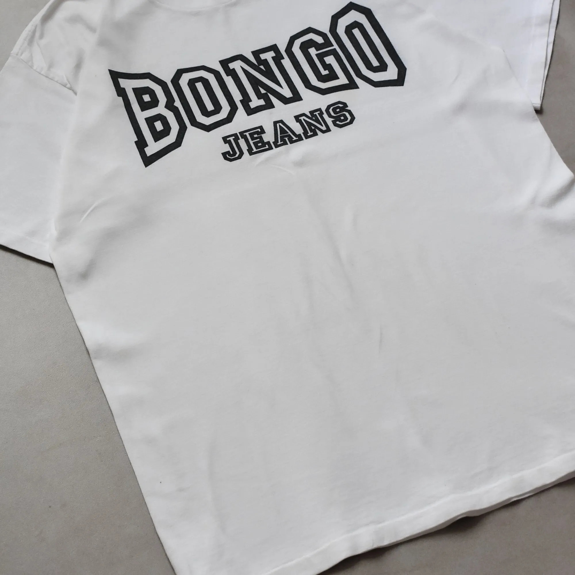 1990s Bongo Jeans White T Shirt - L