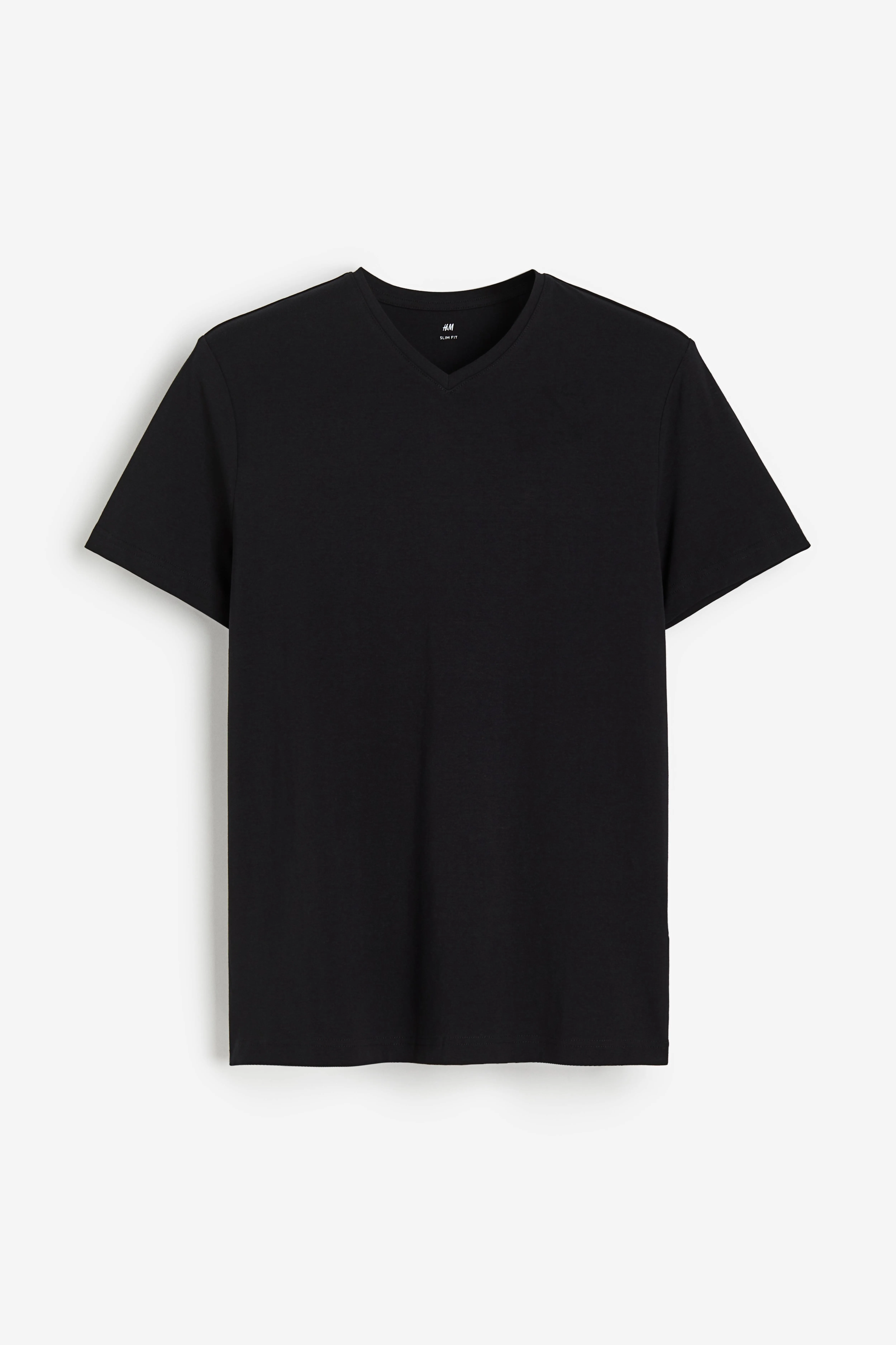 5-pack Slim Fit V-neck T-shirts - V-neck - Short sleeve - Black/White - Men | H&M GB