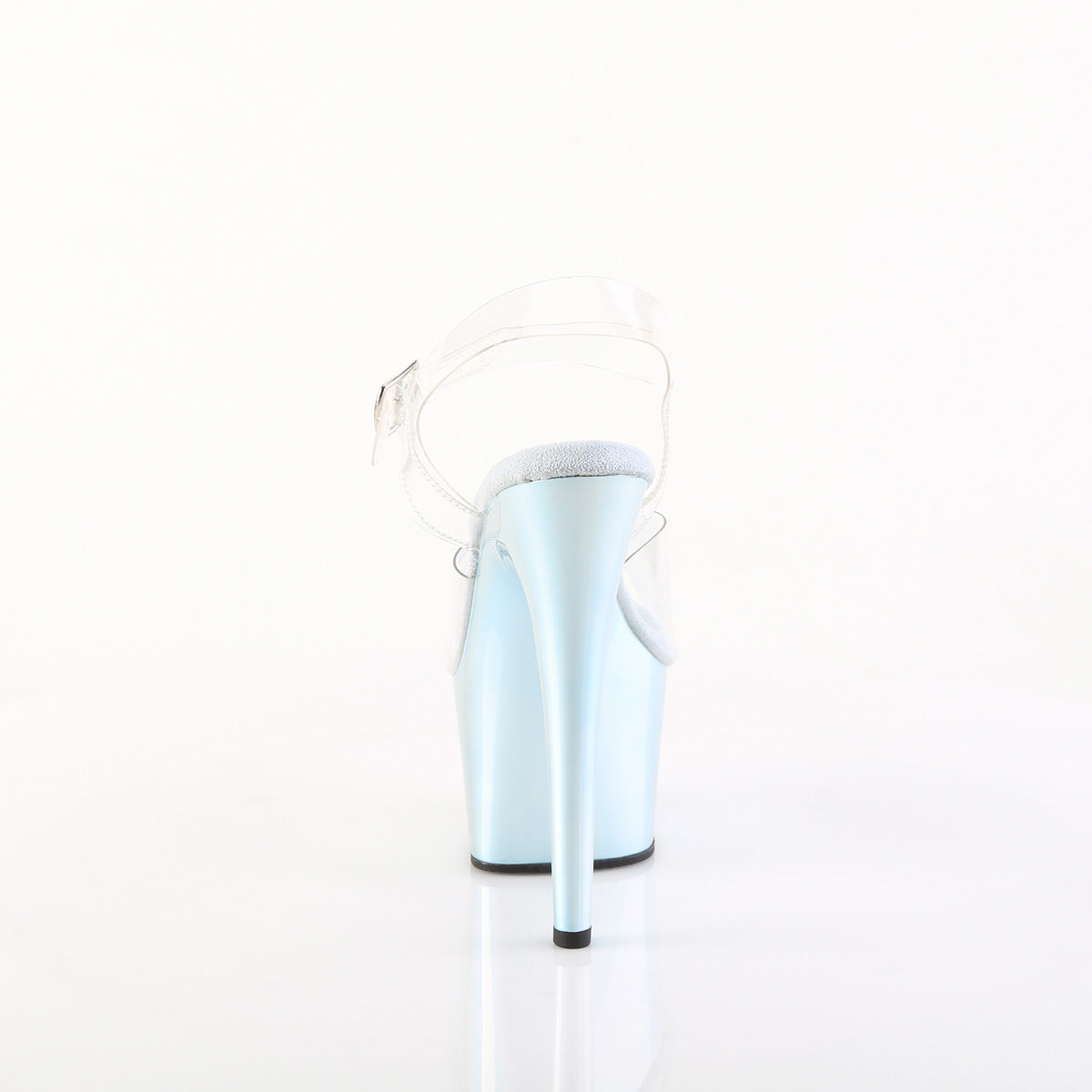 7 Inch Heel ADORE-708LQ Clear Liquid Light Blue Holo