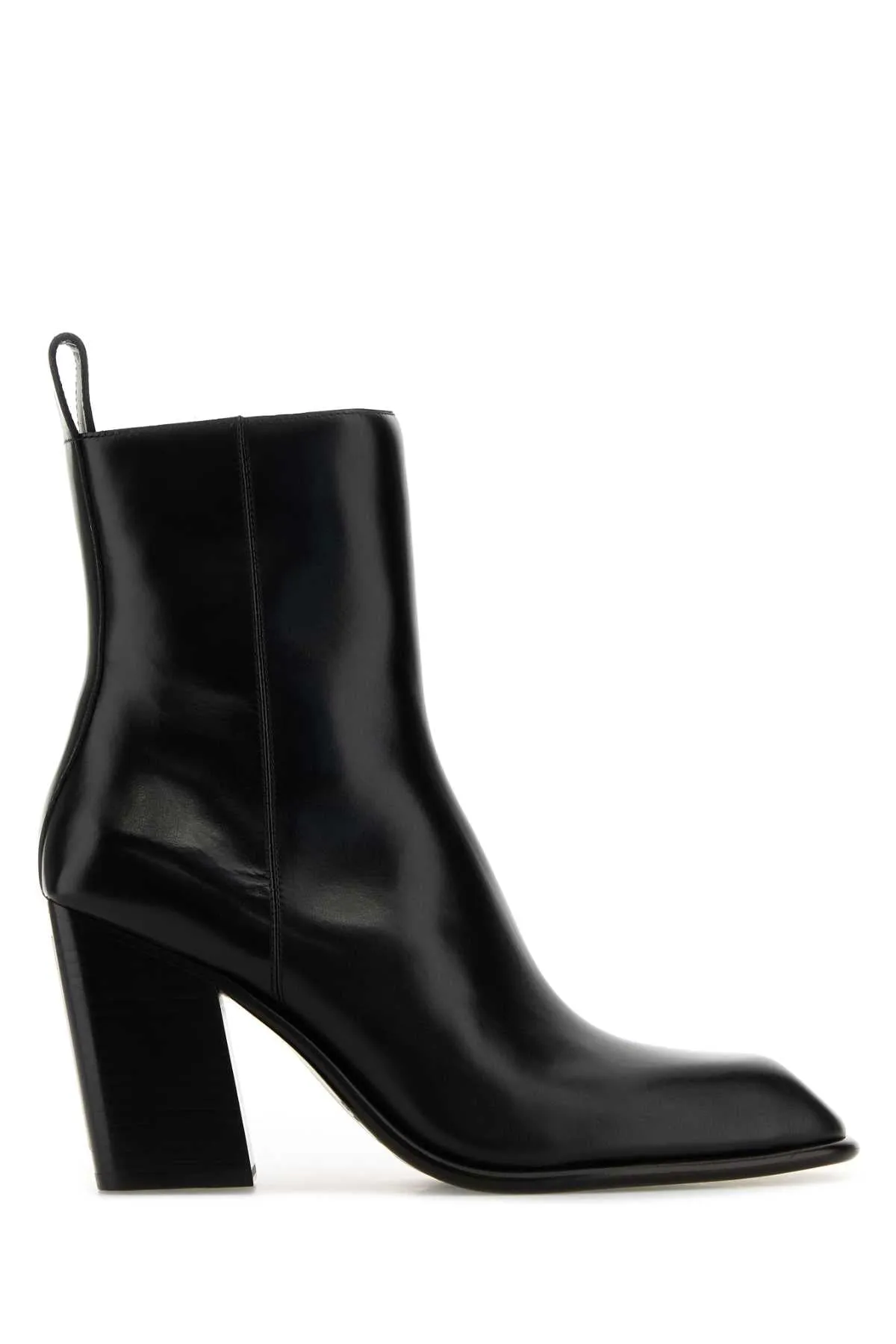 Alexander Wang Black Leather Throttle Ankle Boots