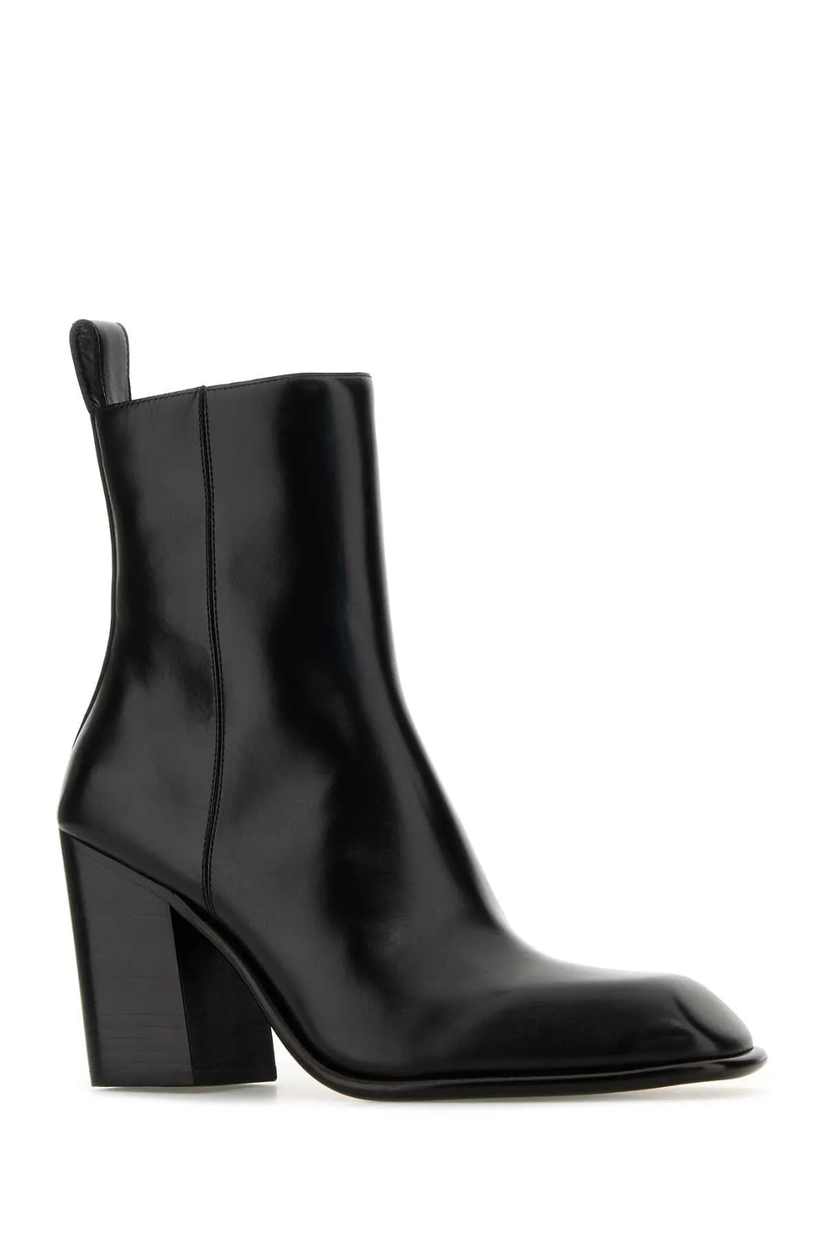 Alexander Wang Black Leather Throttle Ankle Boots