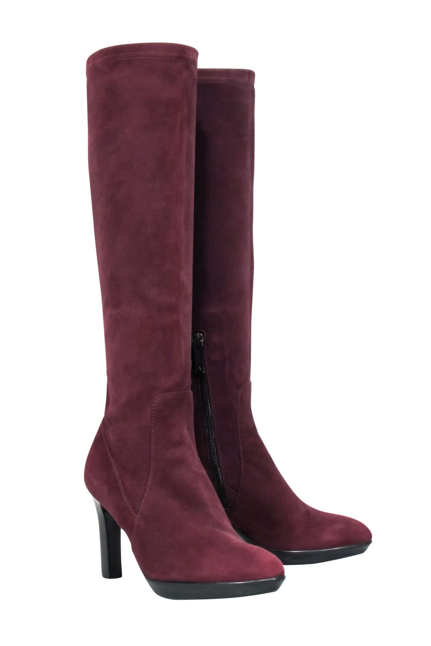 Aquatalia - Maroon Suede Tall Boots Sz 6.5