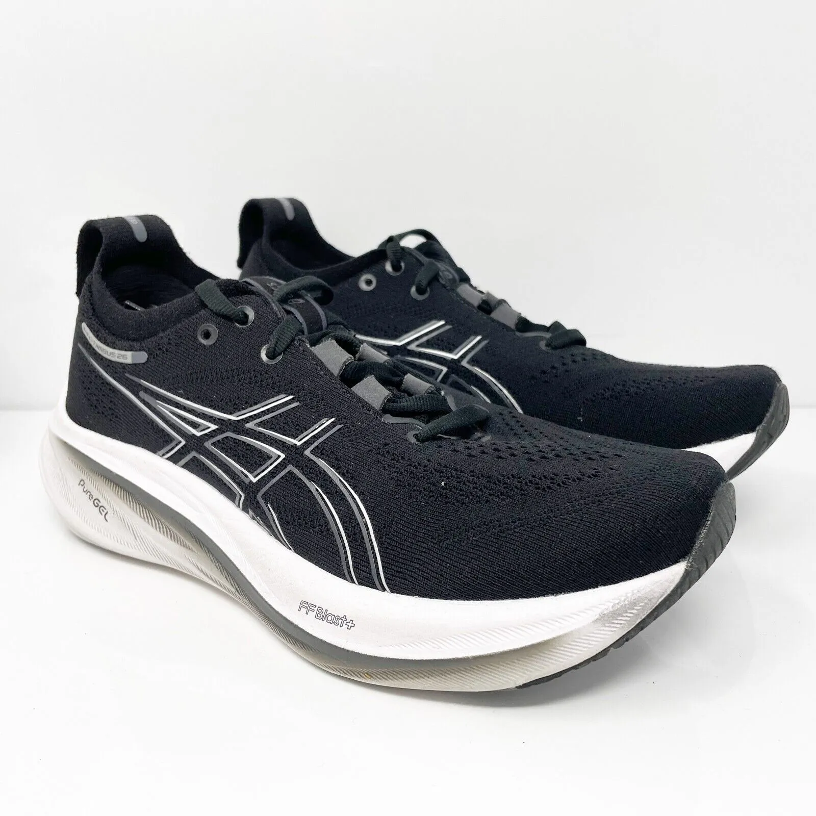 Asics Womens Gel Nimbus 26 1012B601 Black Running Shoes Sneakers Size 6.5