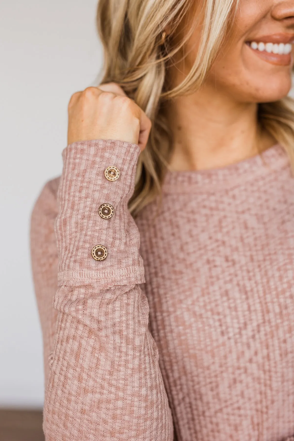 Better Than Ever Long Sleeve Knit Top- Pink