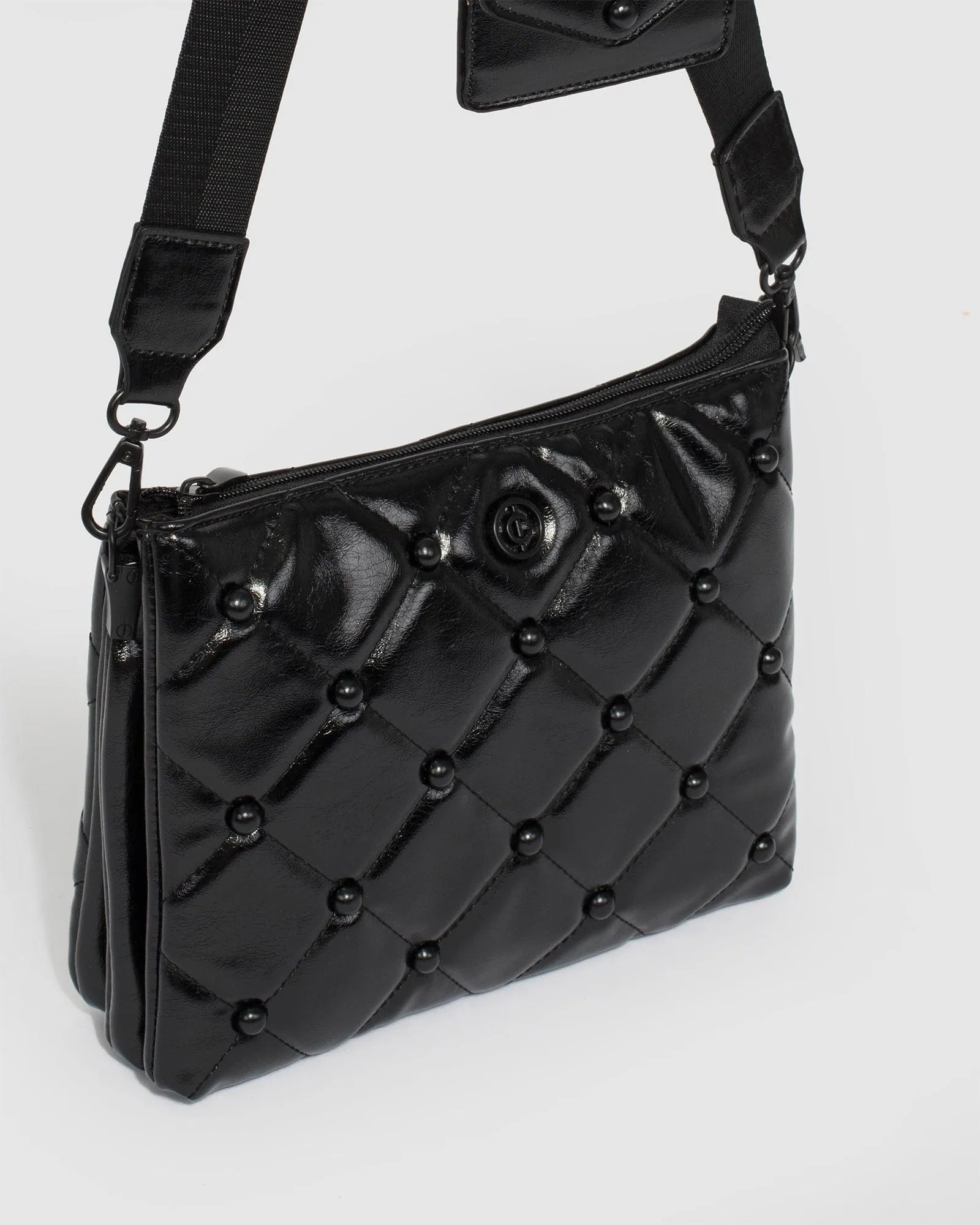 Black MJ Webbing Crossbody Bag