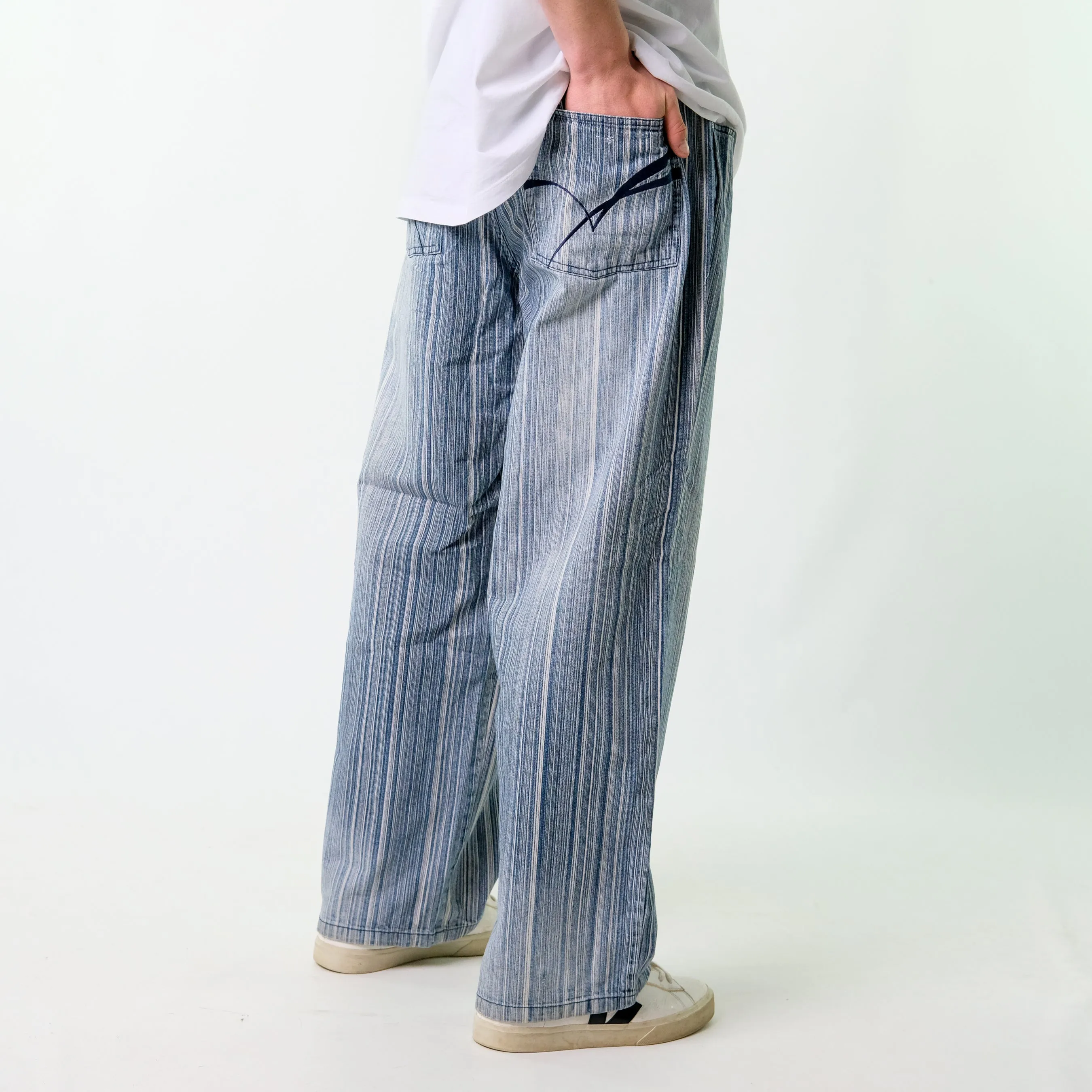 Blue y2ks  Denim Hip Hop Jeans Baggy Pants (38x30)