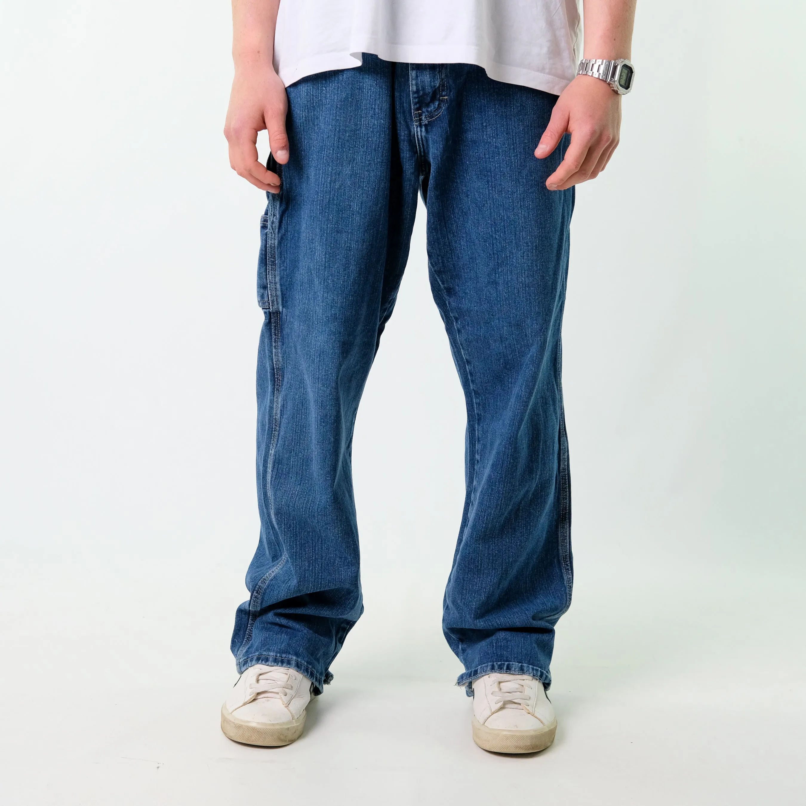 Blue y2ks Dickies Denim Carpenter Jeans Baggy Pants (38x32)