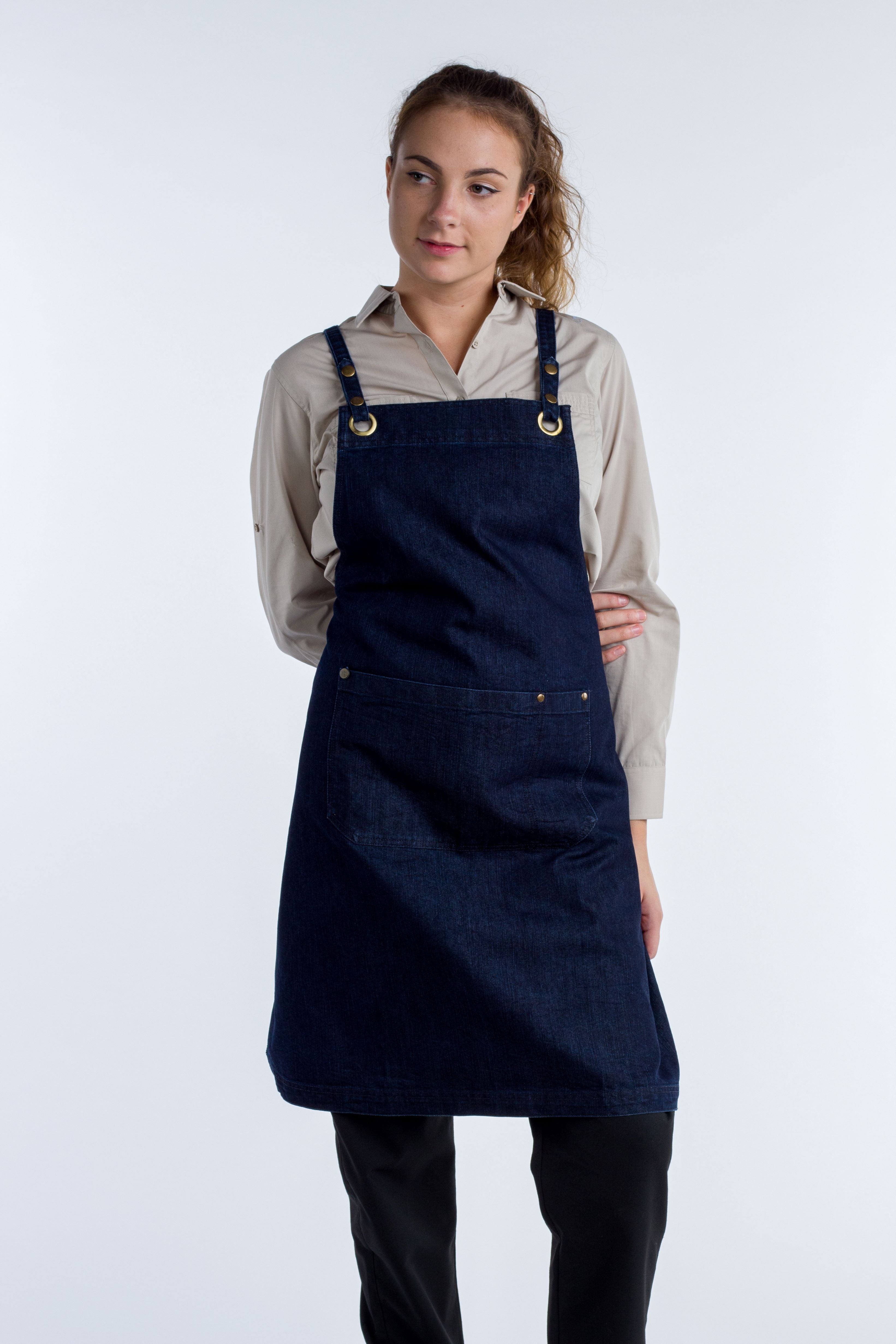 Bondi Crossover Denim Apron Interchangeable straps Dark Blue