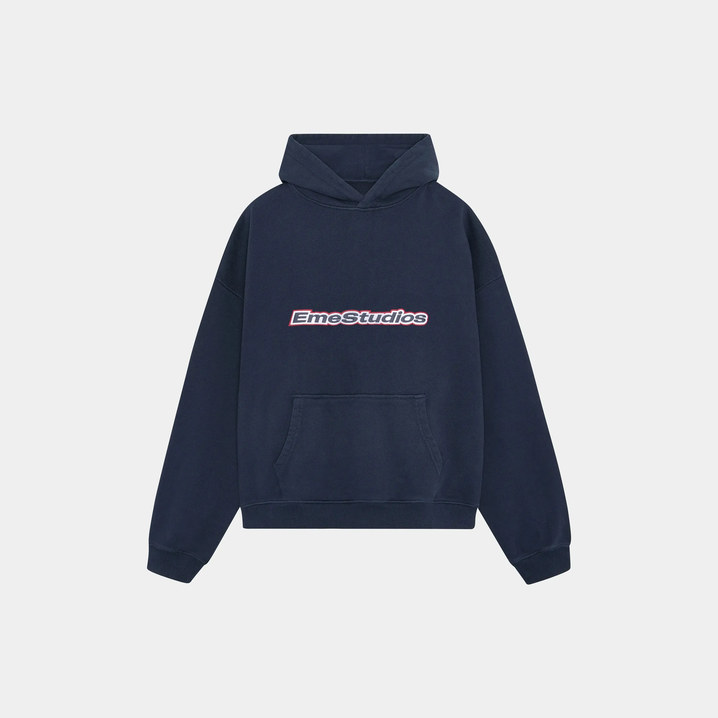 Box Navy Oversized Hoodie