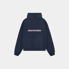 Box Navy Oversized Hoodie