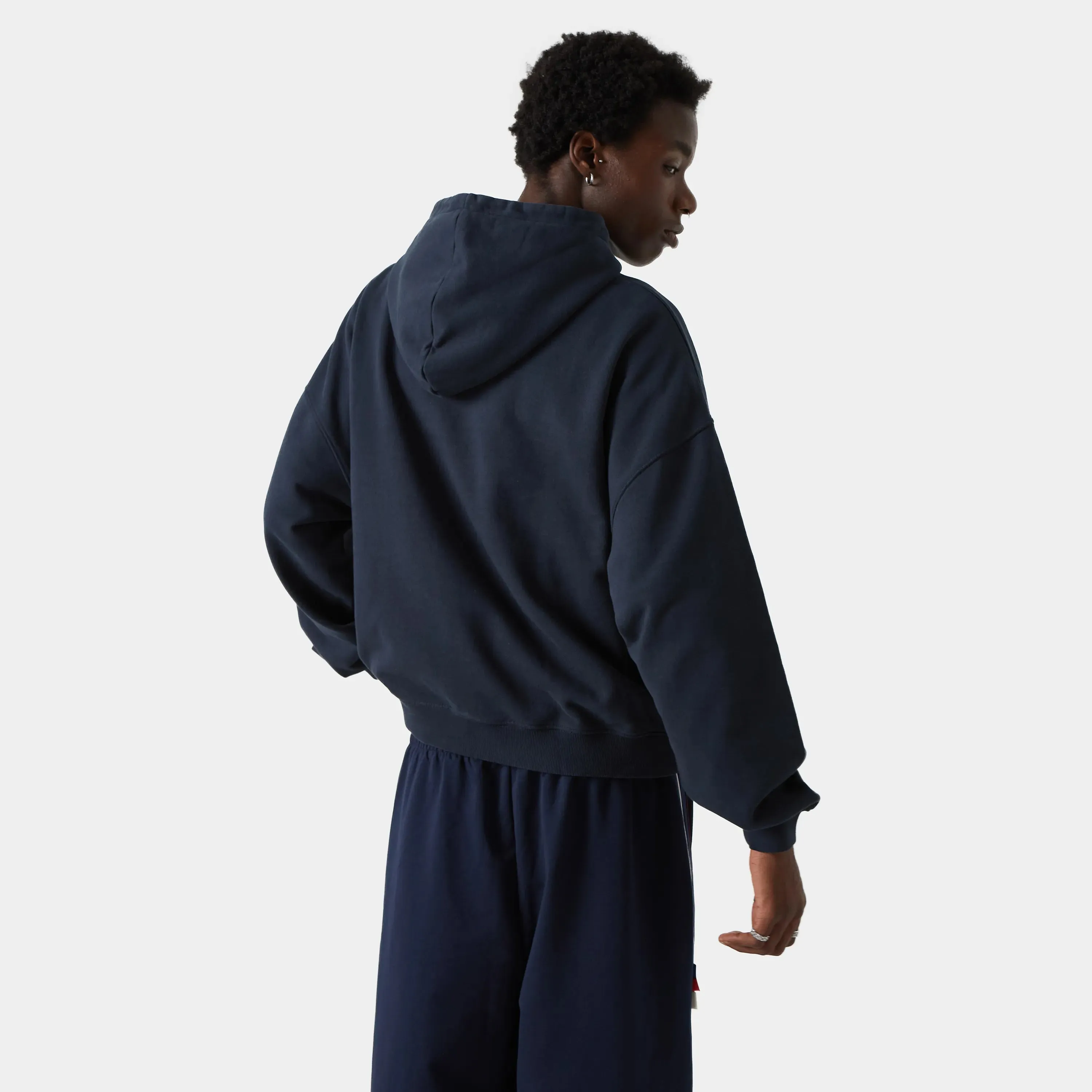 Box Navy Oversized Hoodie