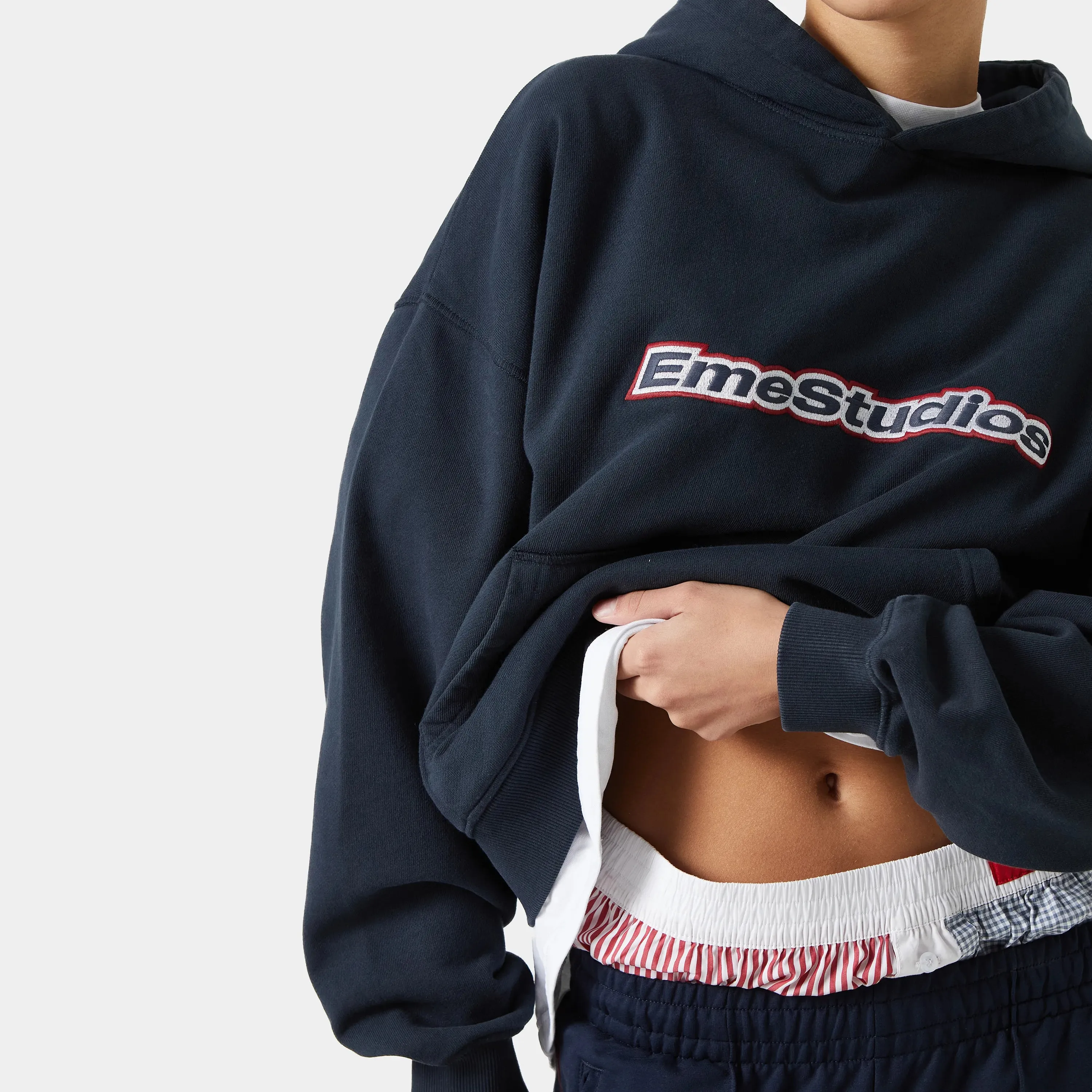 Box Navy Oversized Hoodie