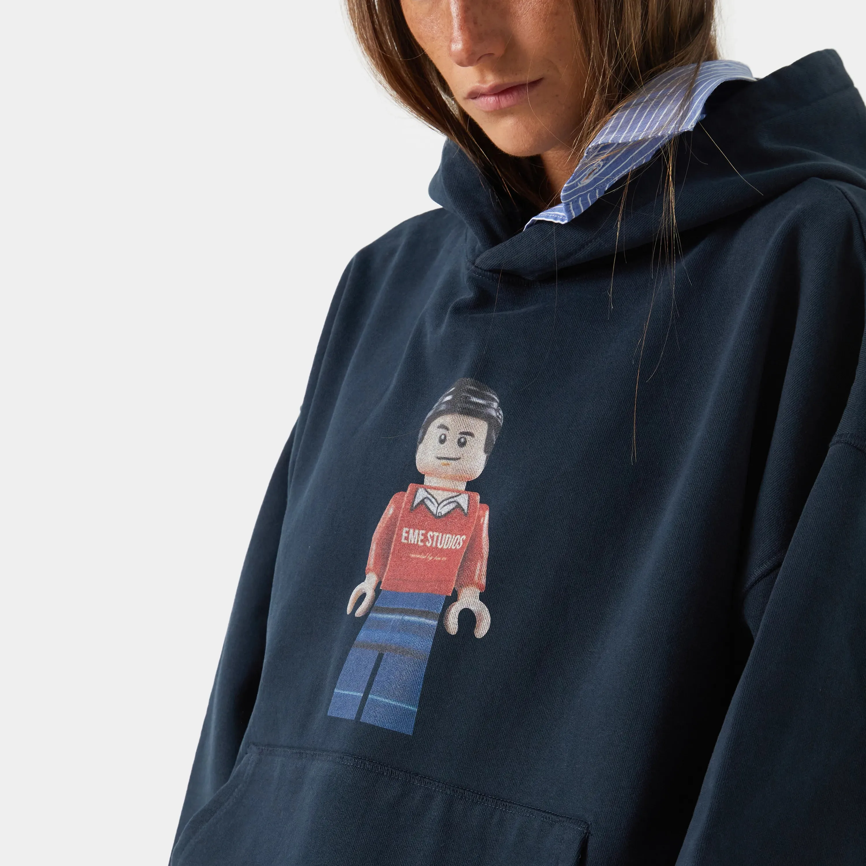 Brick Navy Hoodie