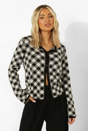 Bright Check Cardigan