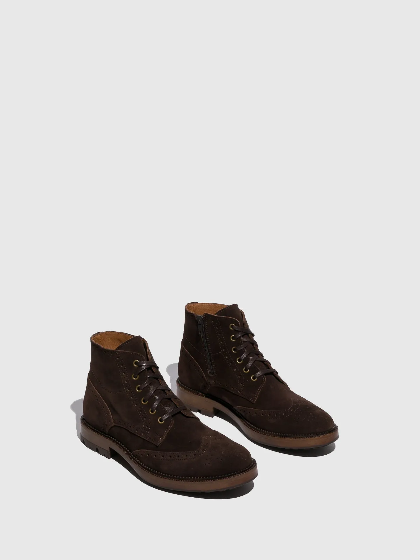 Brown Lace-up Boots