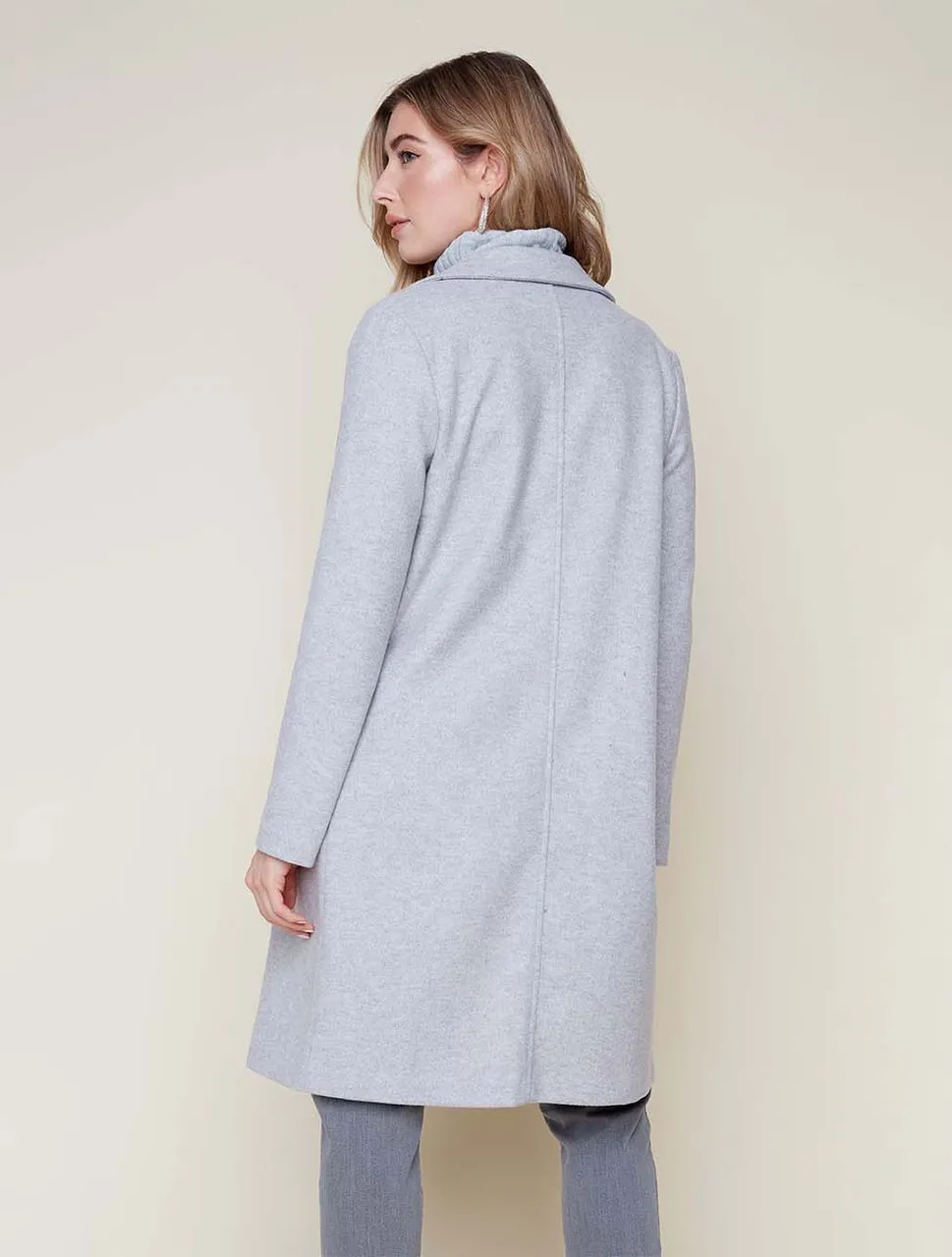 Brush Knit Long Jacket | Renuar