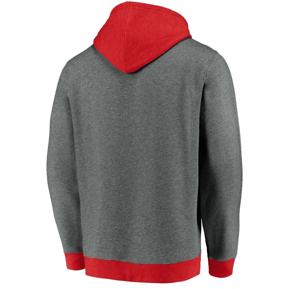 CALGARY FLAMES FANATICS MEN'S TRUE CLASSICS COLOUR BLOCK HOODIE