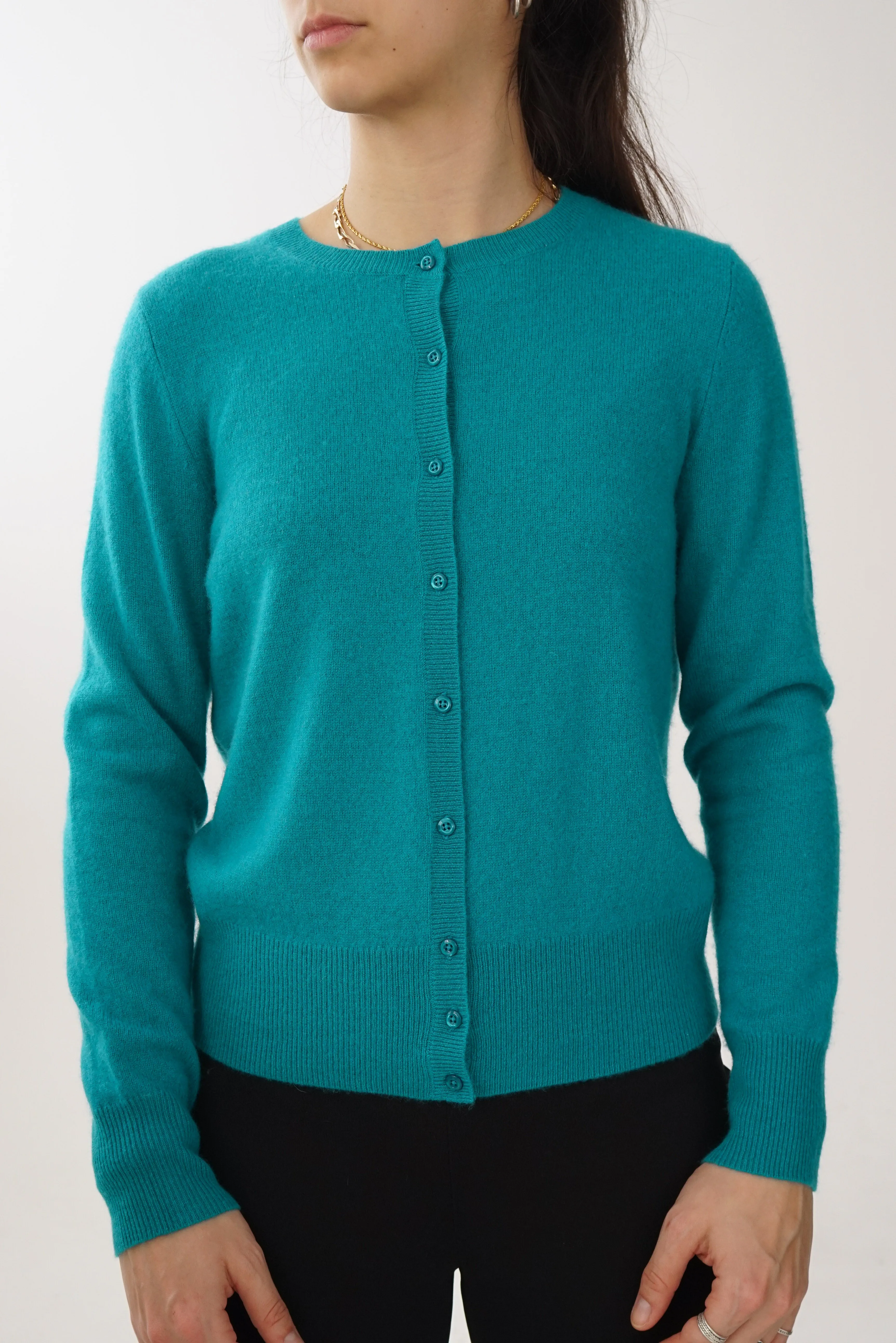 Cardigan en cachemire Lord & Taylor turquoise pour femme taille M