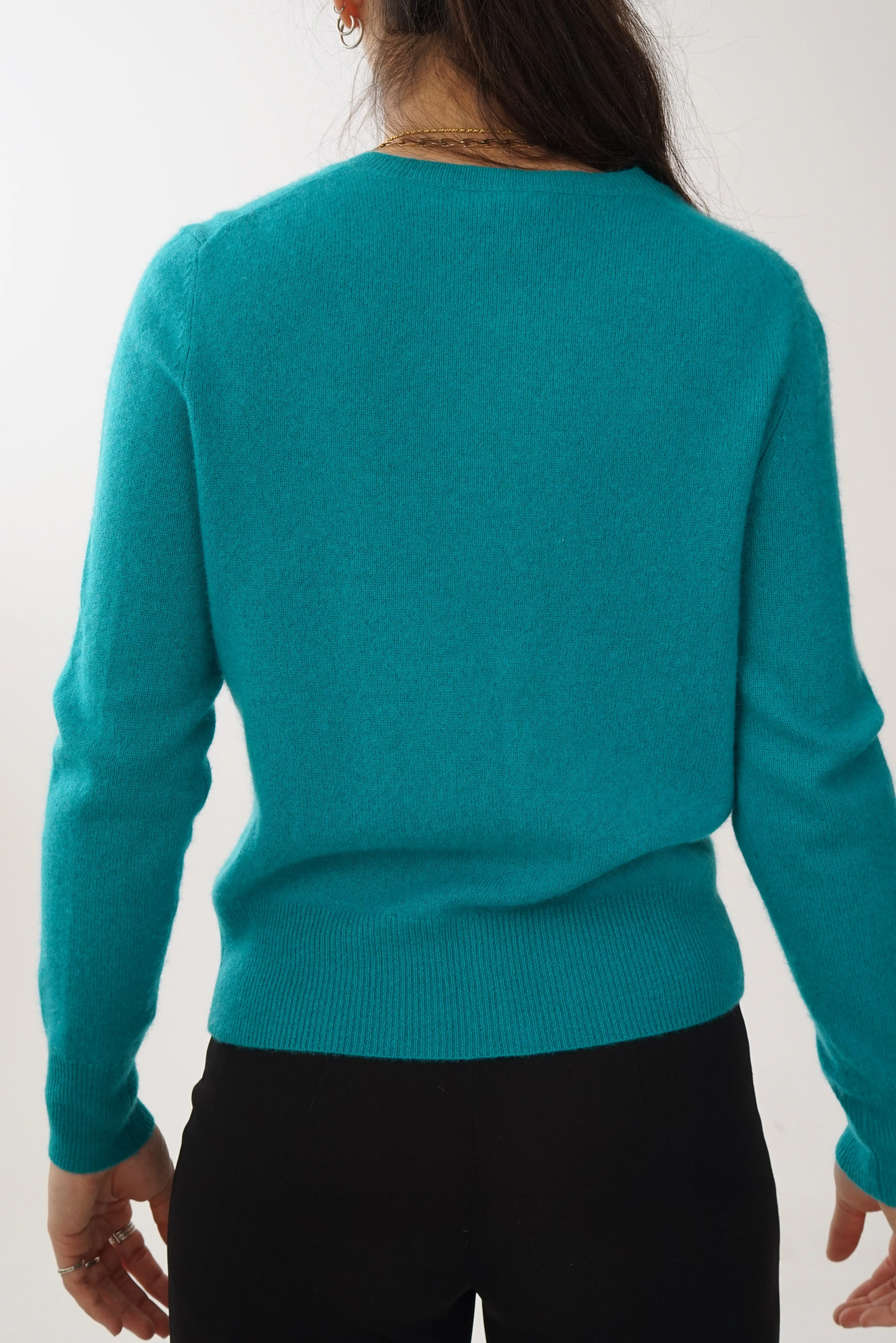 Cardigan en cachemire Lord & Taylor turquoise pour femme taille M