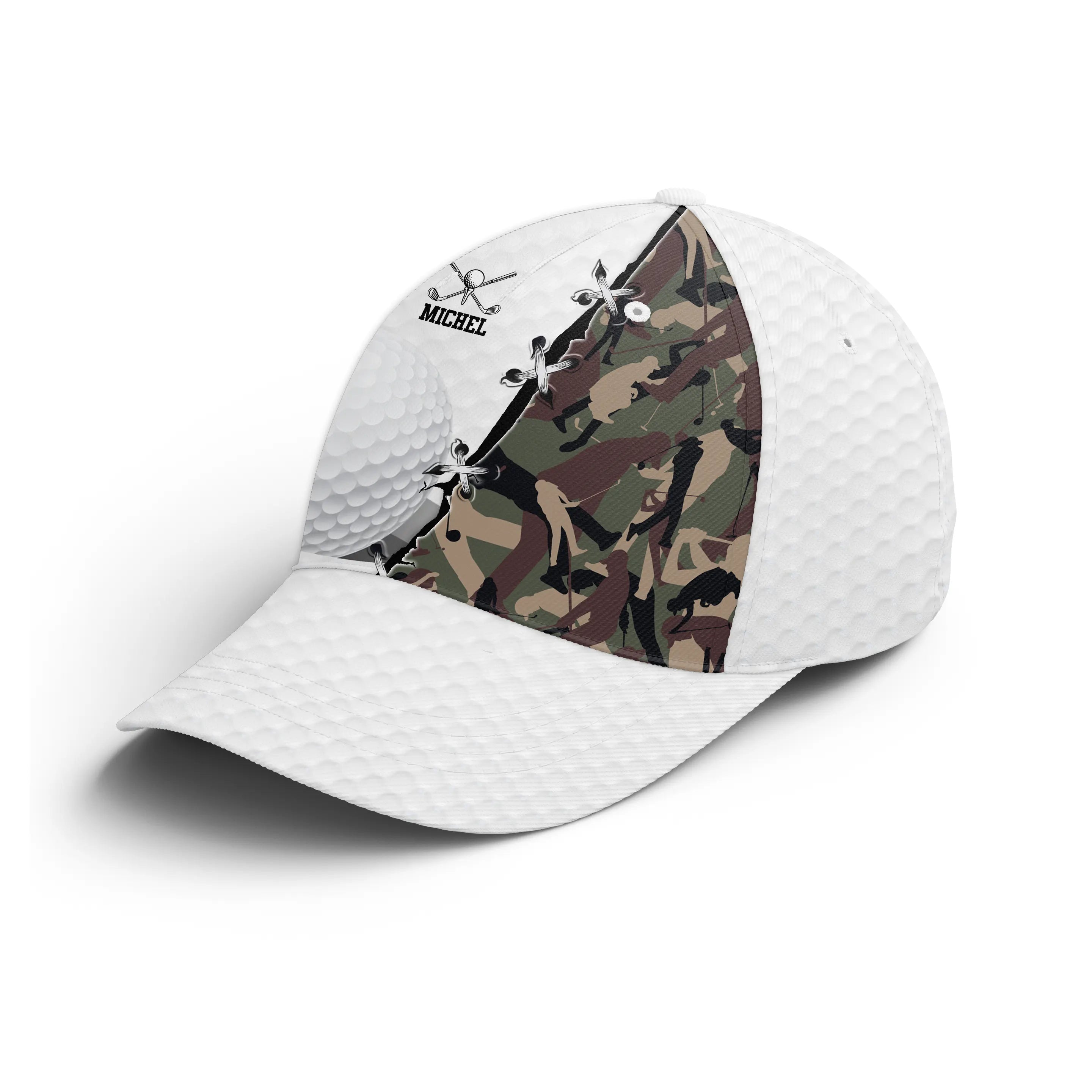 Casquette De Golf Performance, Motifs Balle de Golf, Camouflage, Cadeau Personnalisé Idéal Pour Fans De Golf - CTS25052226