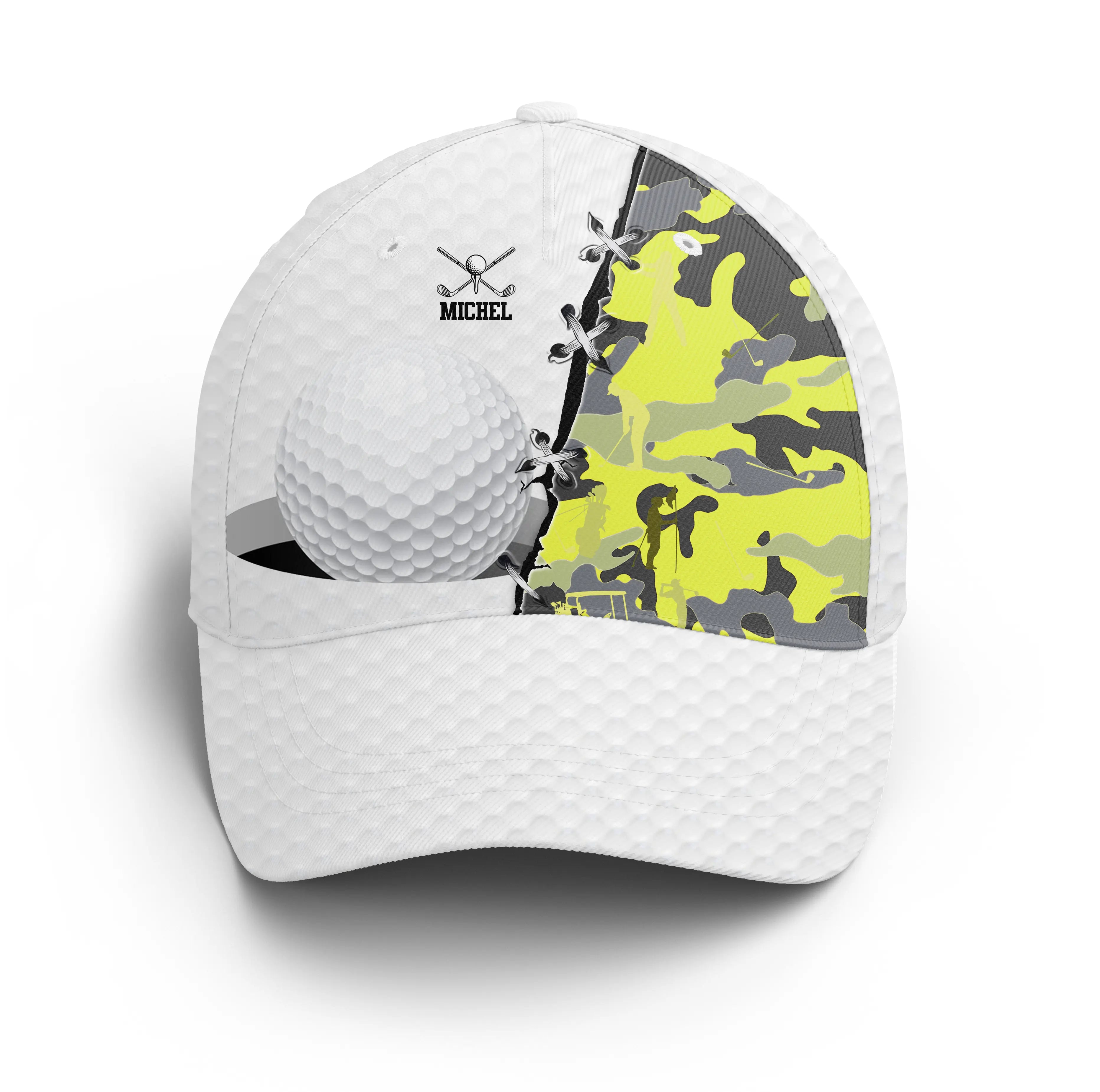 Casquette De Golf Performance, Motifs Balle de Golf, Camouflage, Cadeau Personnalisé Idéal Pour Fans De Golf - CTS25052226