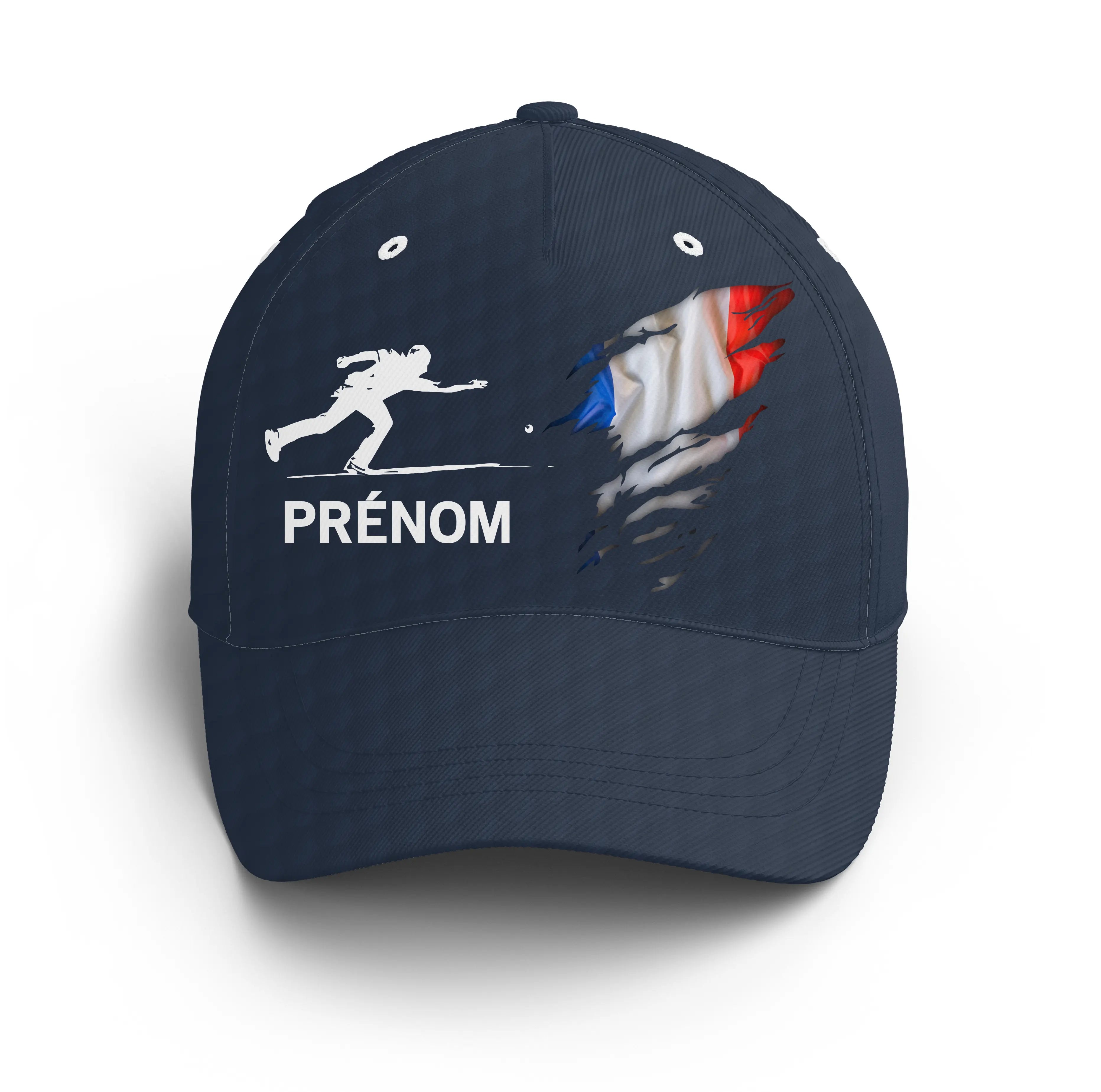 Casquette Pétanque Performance, Cadeau Personnalisé Idéal Bouliste, Drapeau France - CT10122213