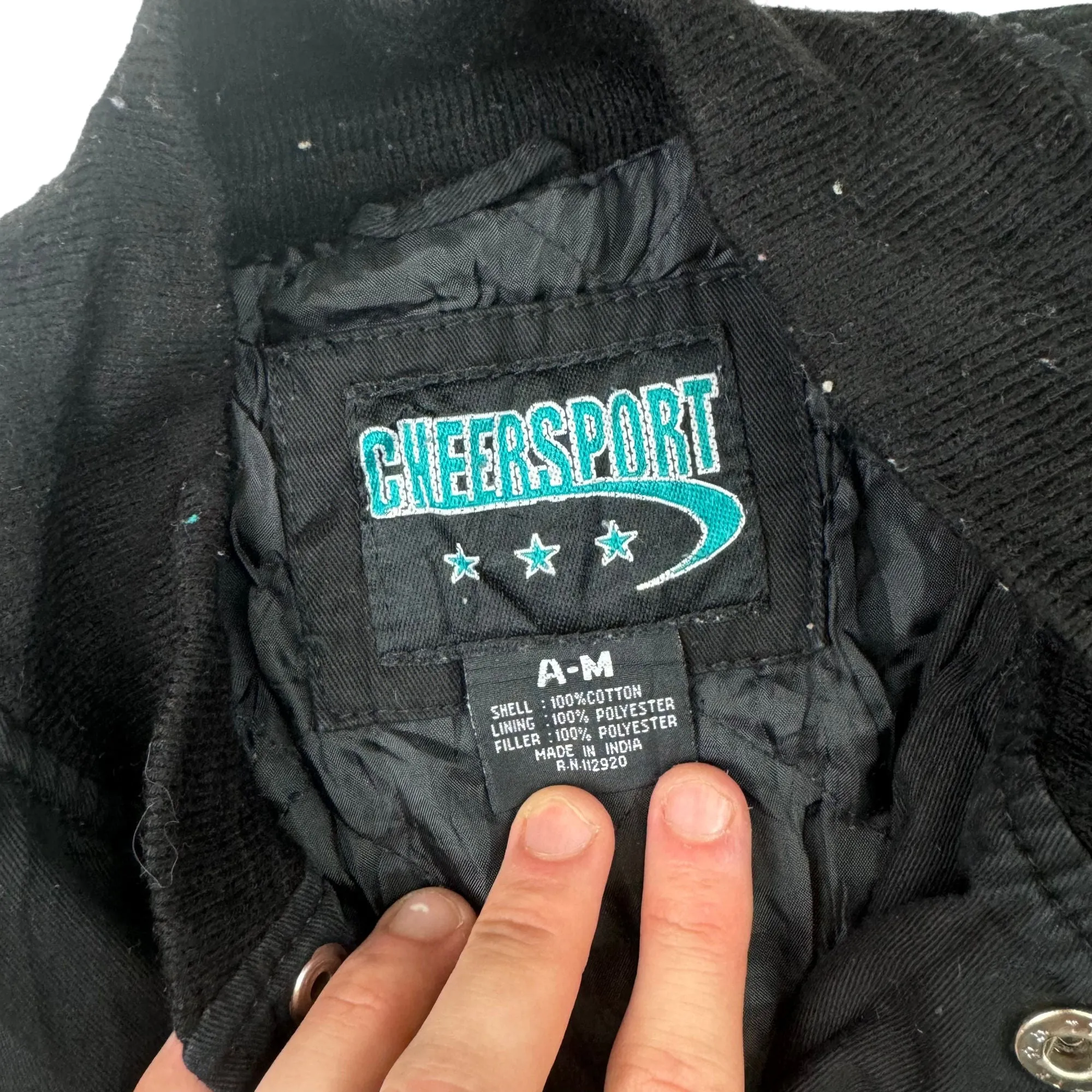 Cheersport National Champions Embroidered Varsity Jacket Black