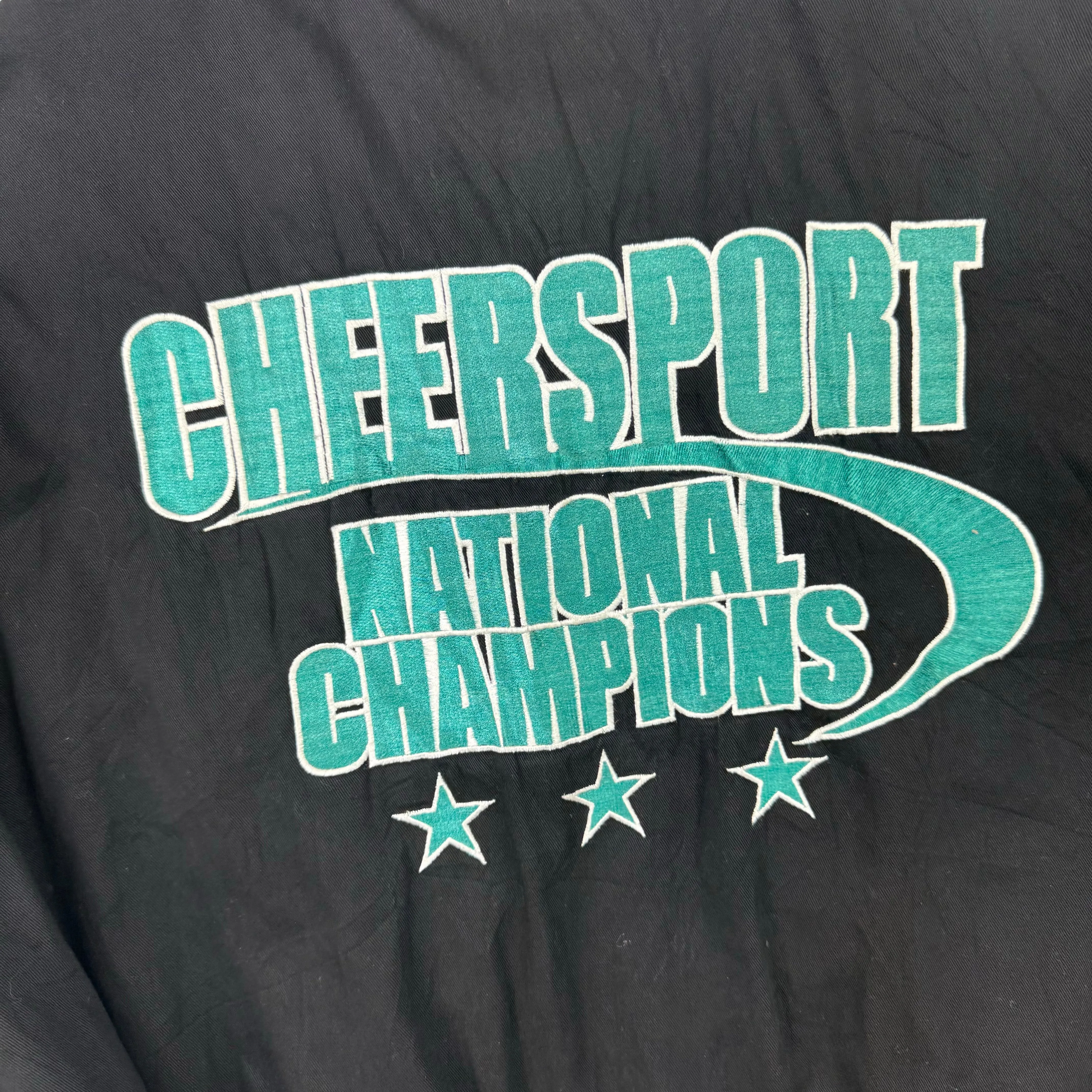 Cheersport National Champions Embroidered Varsity Jacket Black