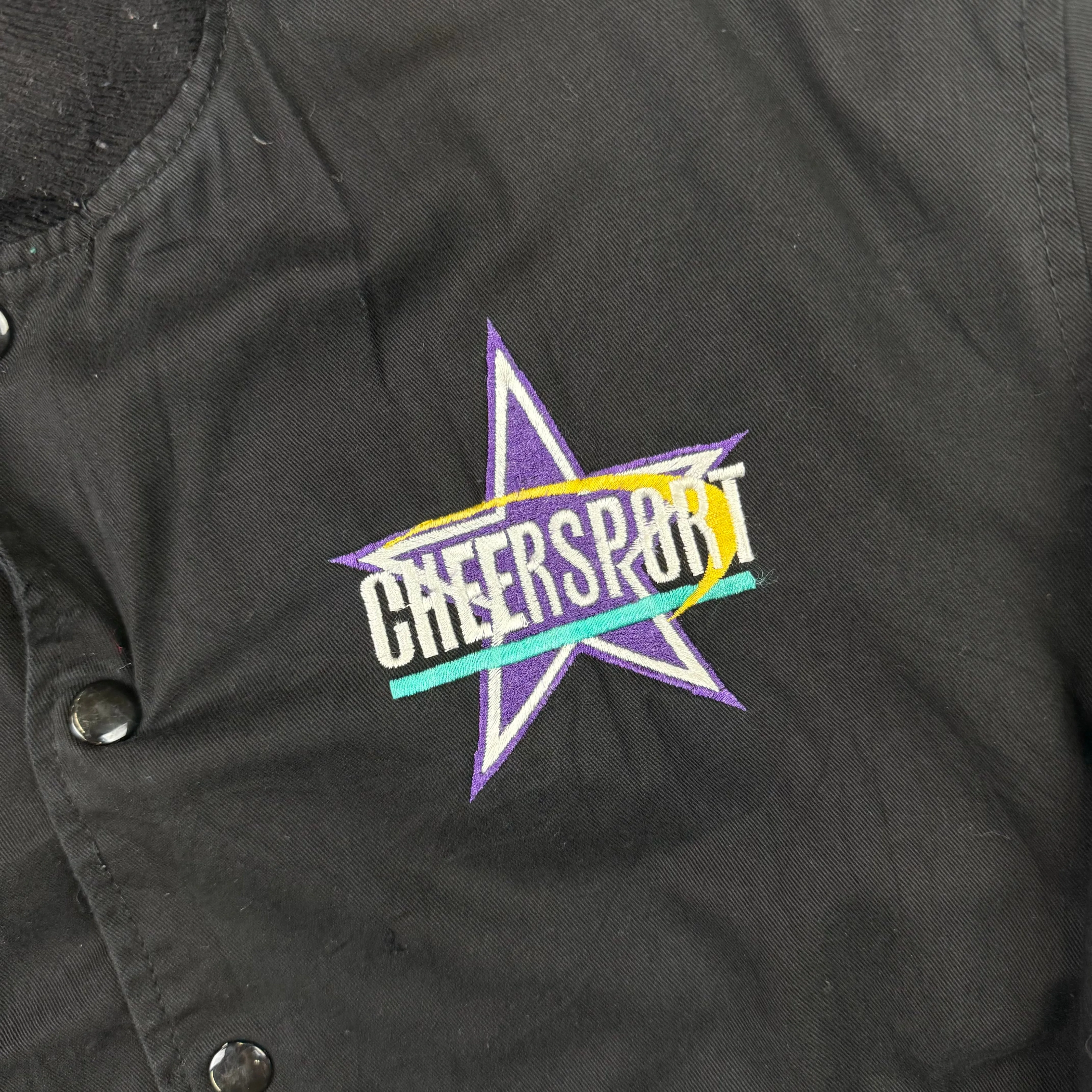 Cheersport National Champions Embroidered Varsity Jacket Black