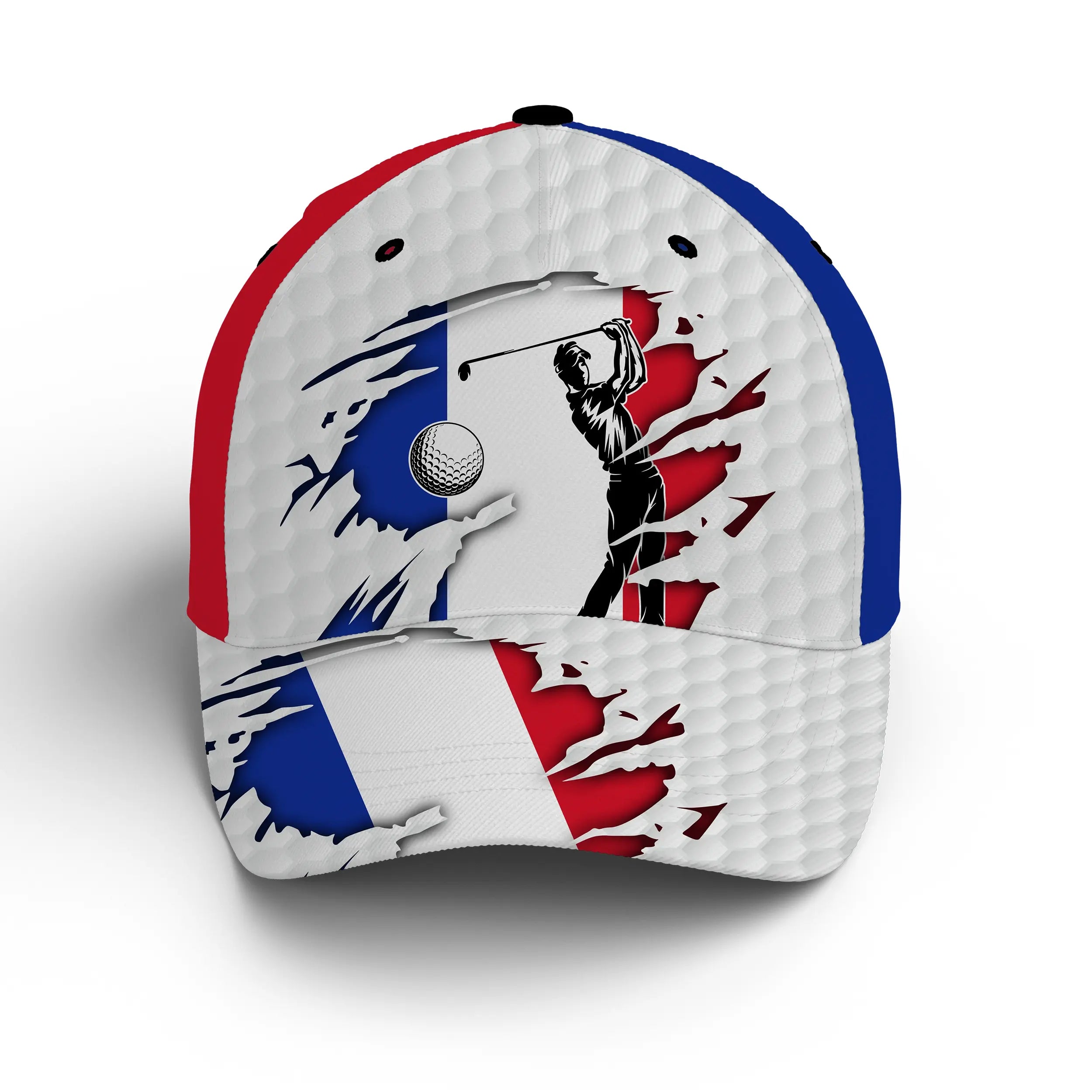 Chiptshirts - Casquette De Golf Performance, Motifs Balle de Golf, Drapeau France, Cadeau Idéal Pour Fans De Golf - CTS26052237