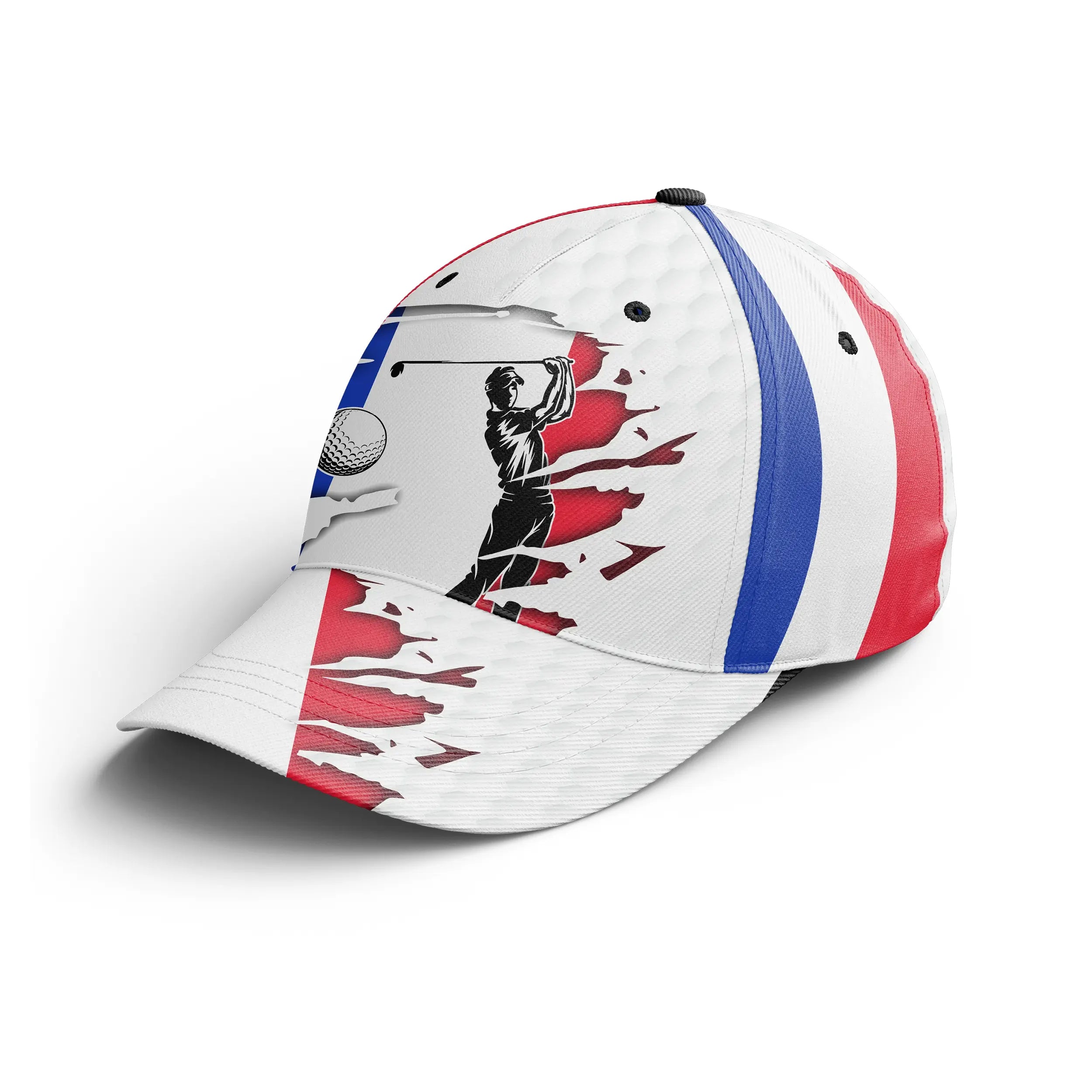 Chiptshirts - Casquette De Golf Performance, Motifs Balle de Golf, Drapeau France, Cadeau Idéal Pour Fans De Golf - CTS26052237