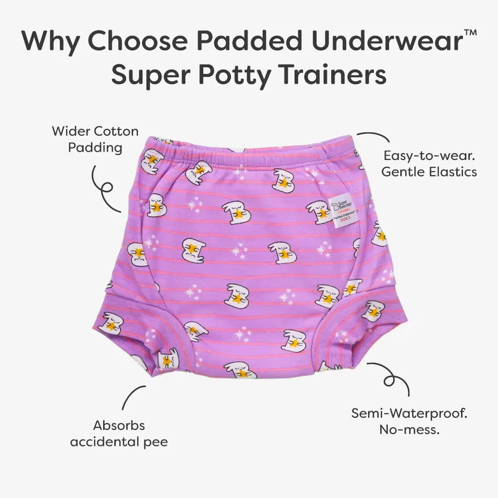 Choose Size & Print for 3 Pack Padded Underwear