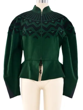 Claude Montana Applique Peplum Jacket