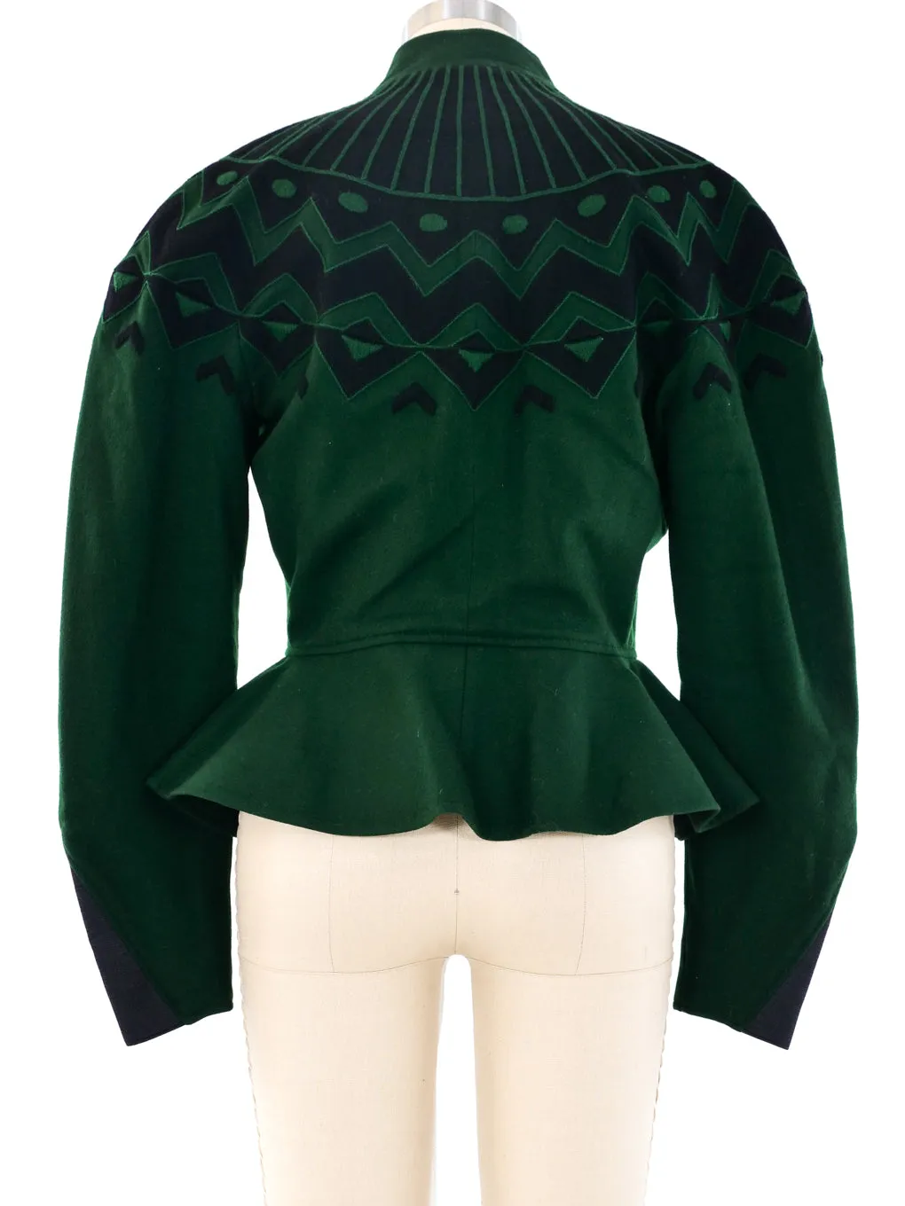 Claude Montana Applique Peplum Jacket