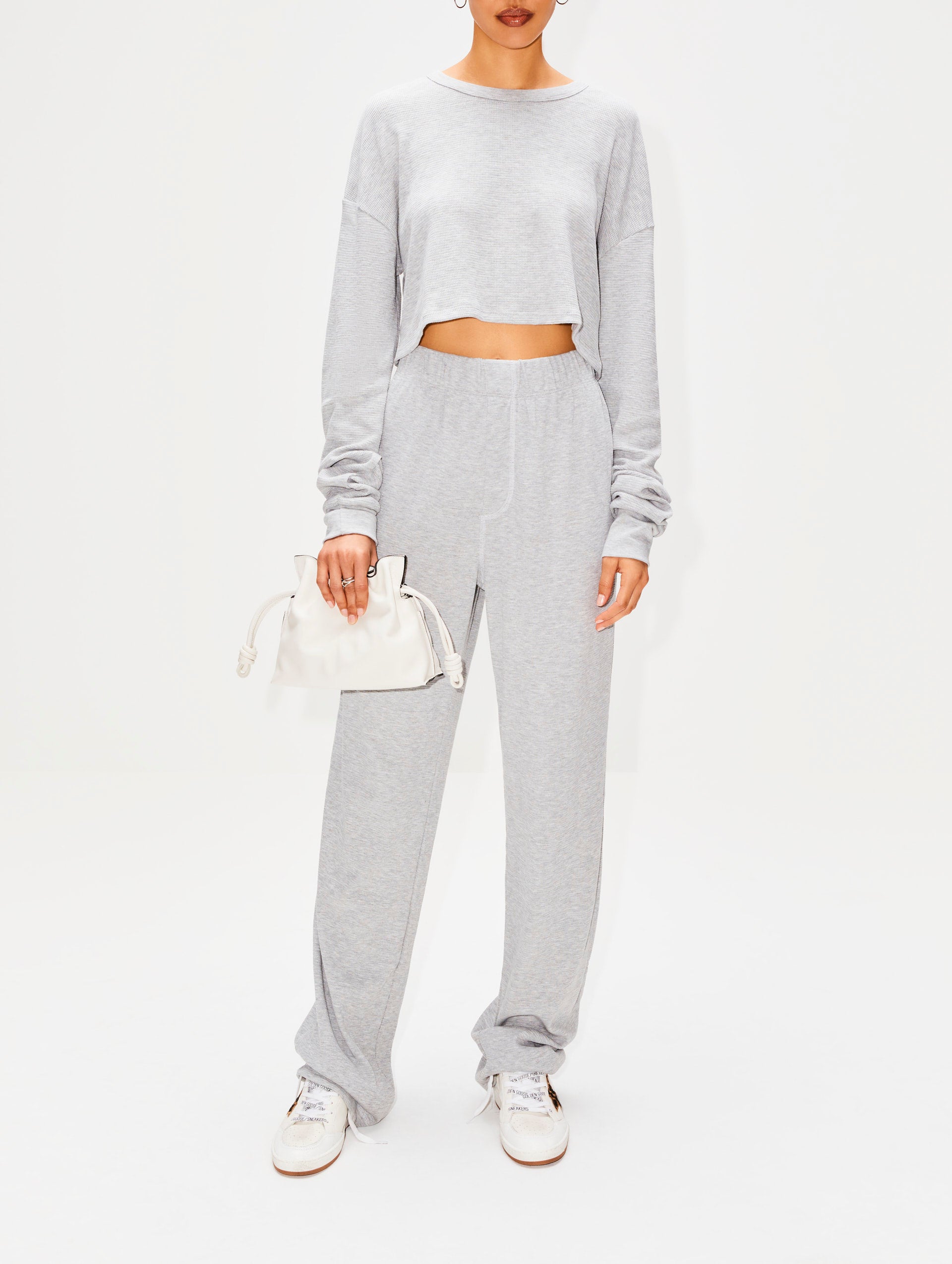 Cropped Oversized Thermal Top