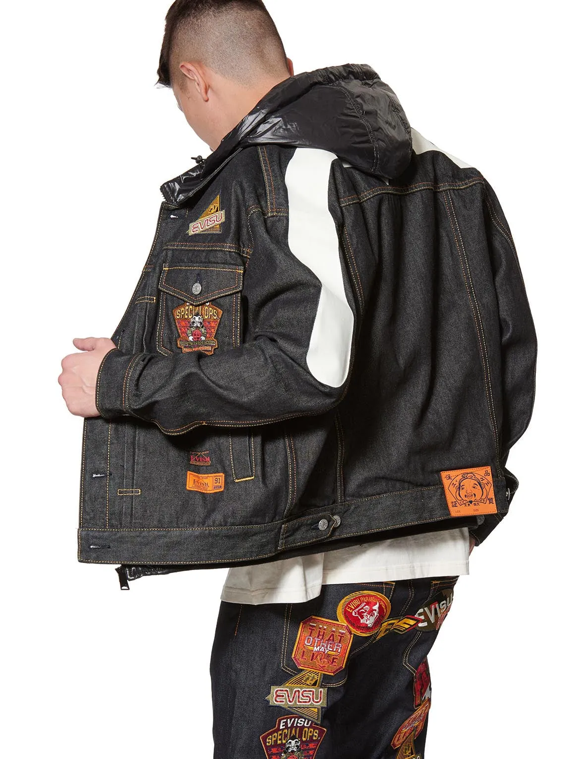 Daicock Denim Jacket with Detachable Waistcoat