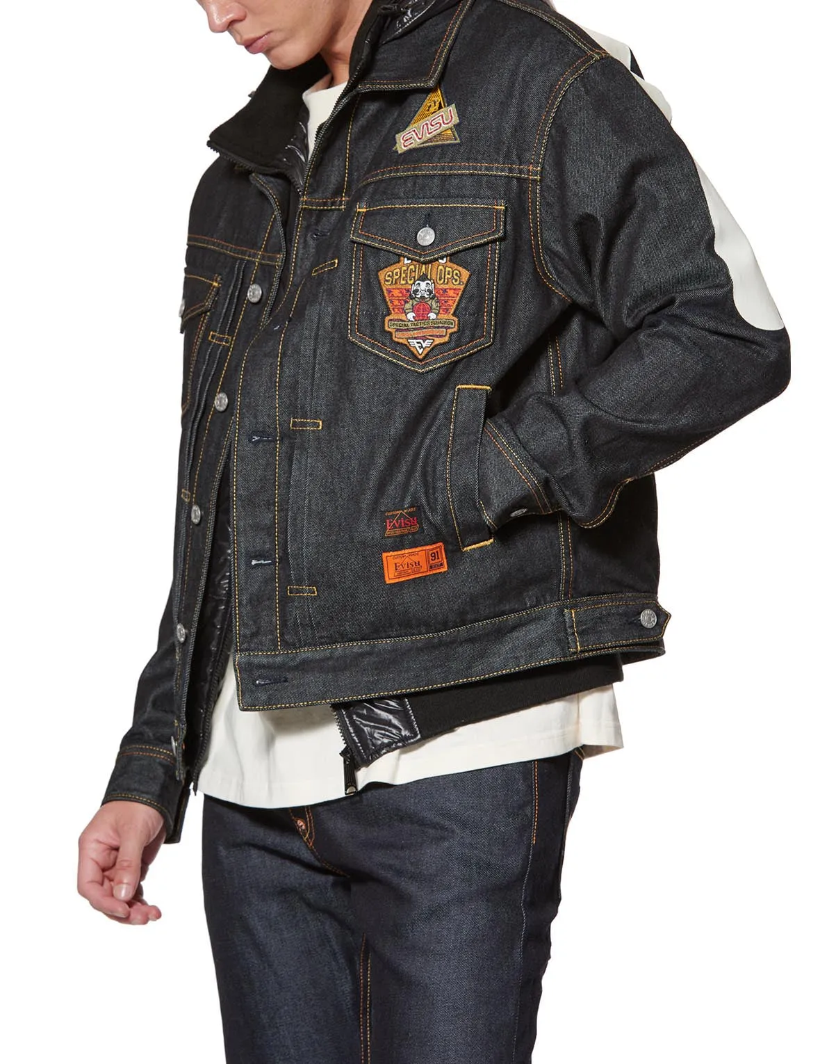 Daicock Denim Jacket with Detachable Waistcoat