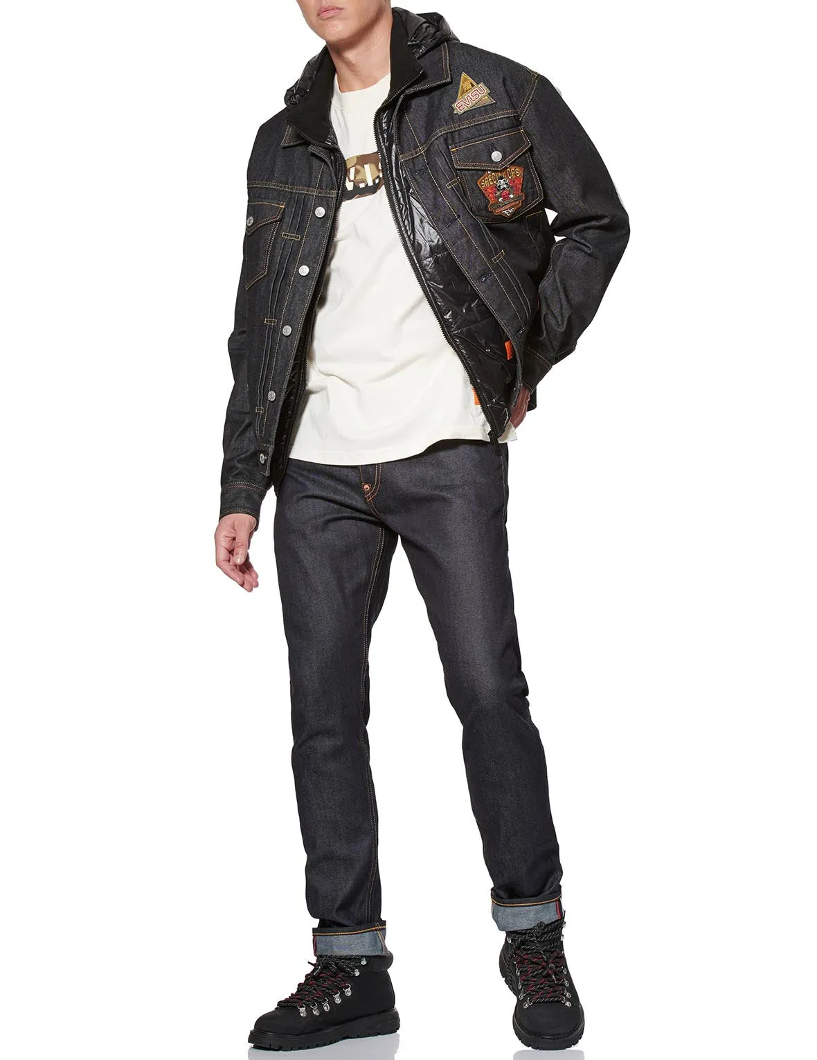 Daicock Denim Jacket with Detachable Waistcoat