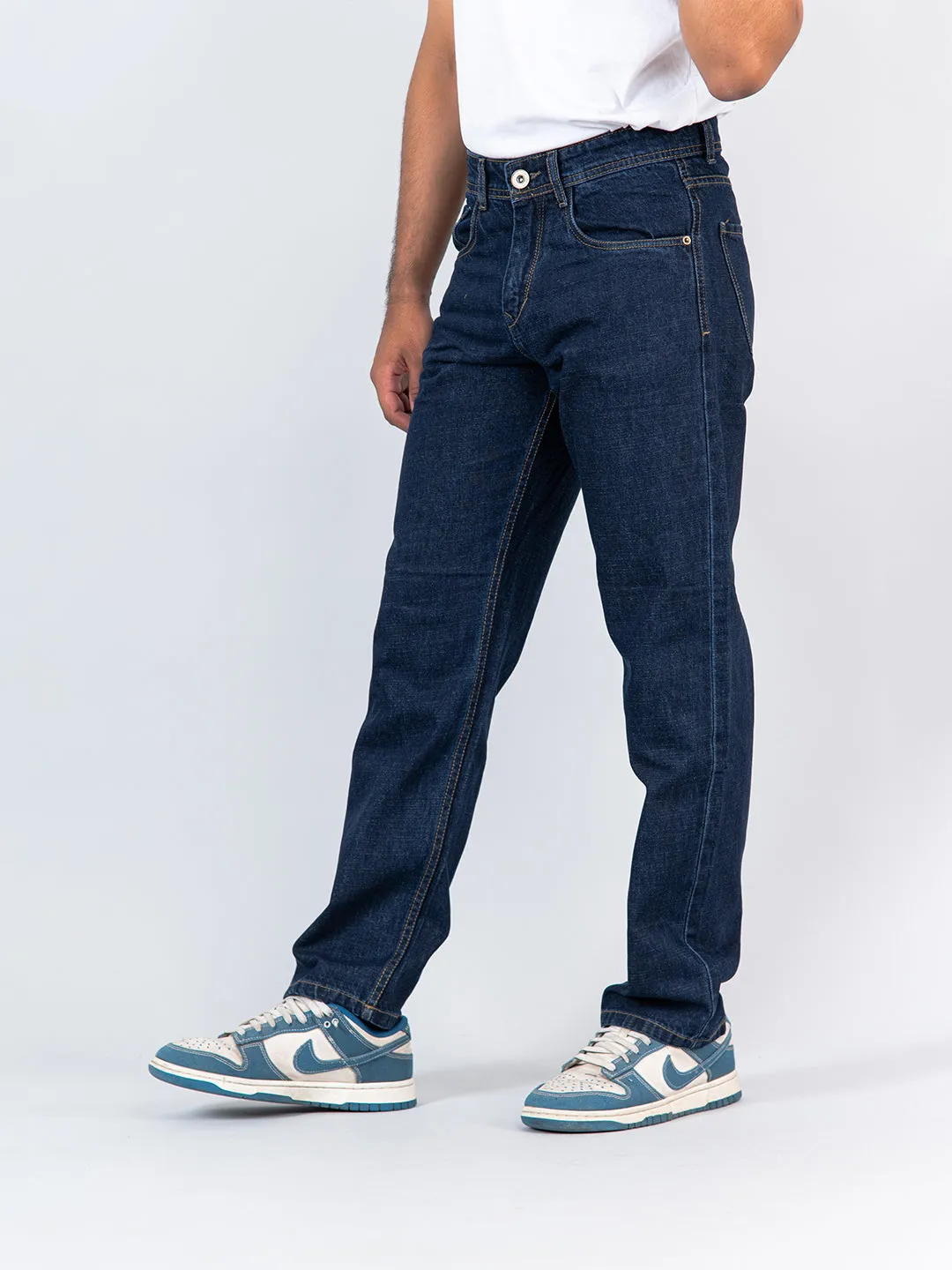 Dark Blue Straight Fit Mens Jeans