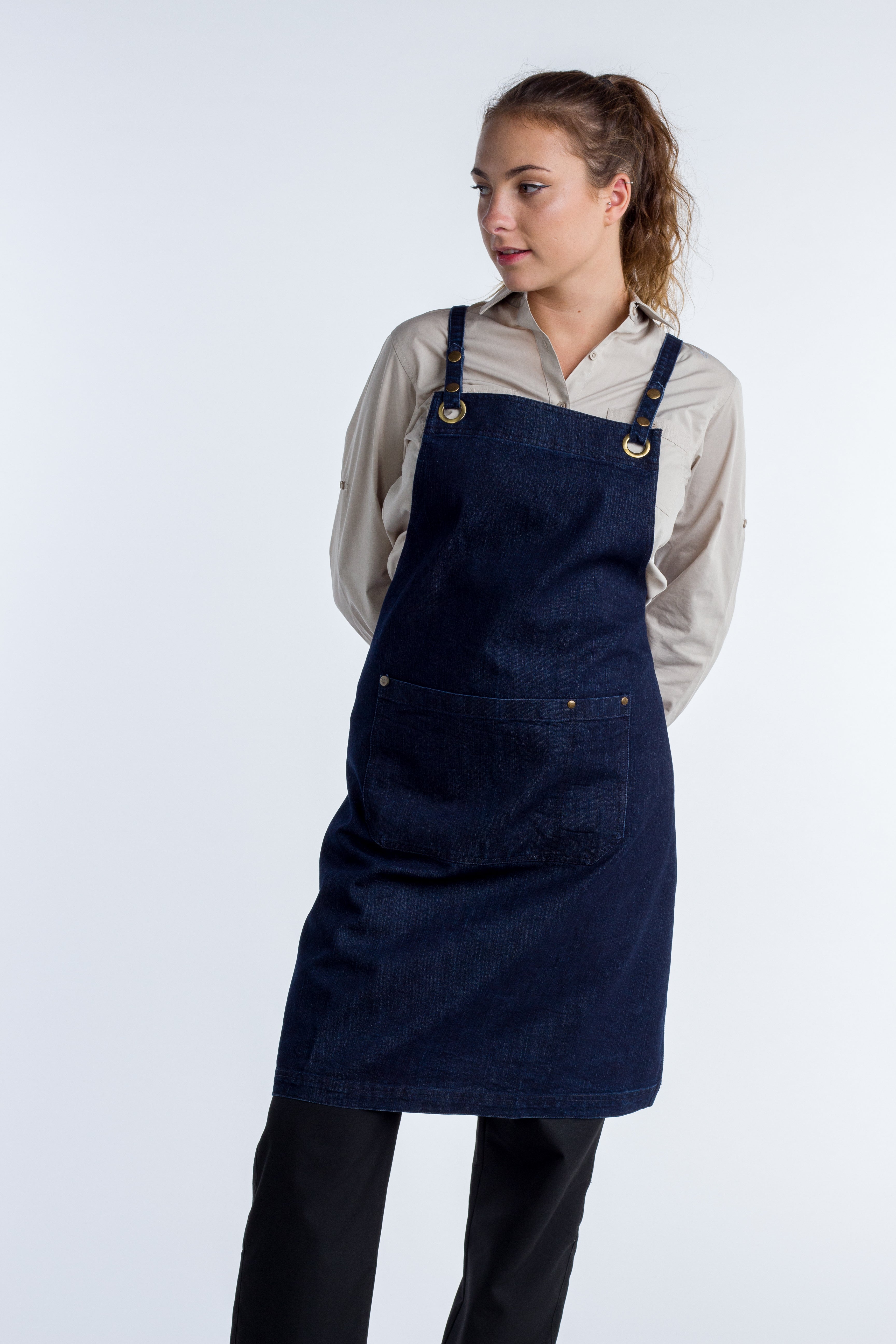 Dark Indigo denim apron fitzroy