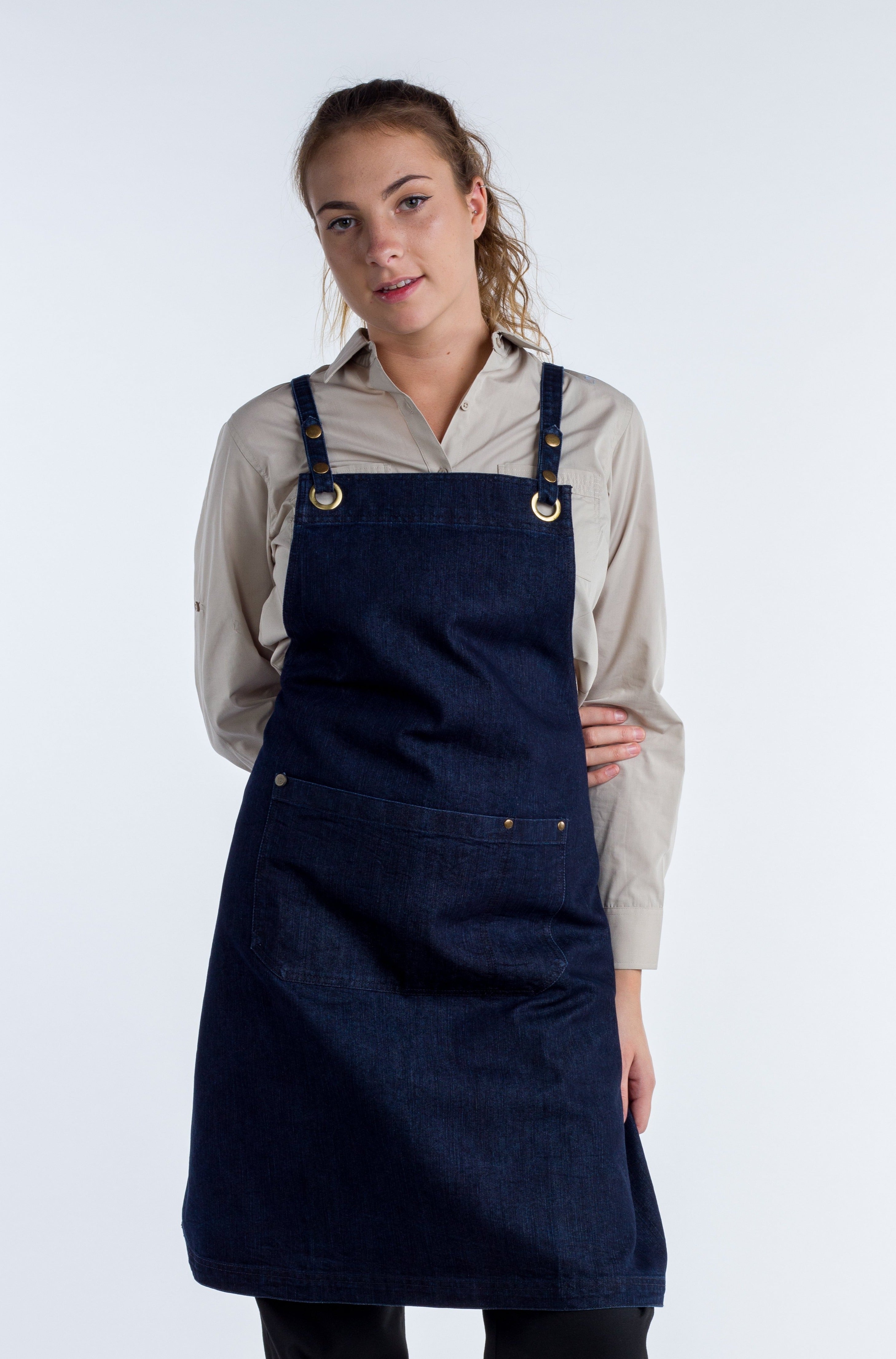 Dark Indigo denim apron fitzroy