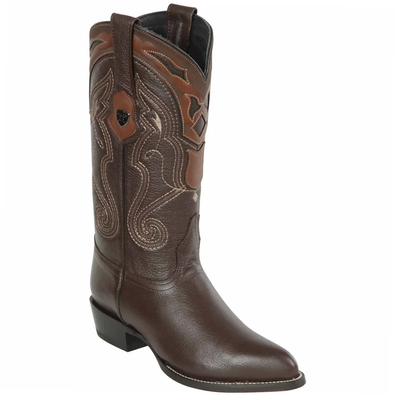 Deer Leather Brown Cowboy Boots