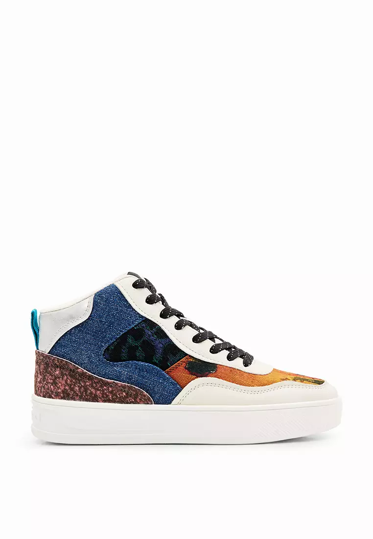 Desigual Desigual Patchwork mid-top sneakers.