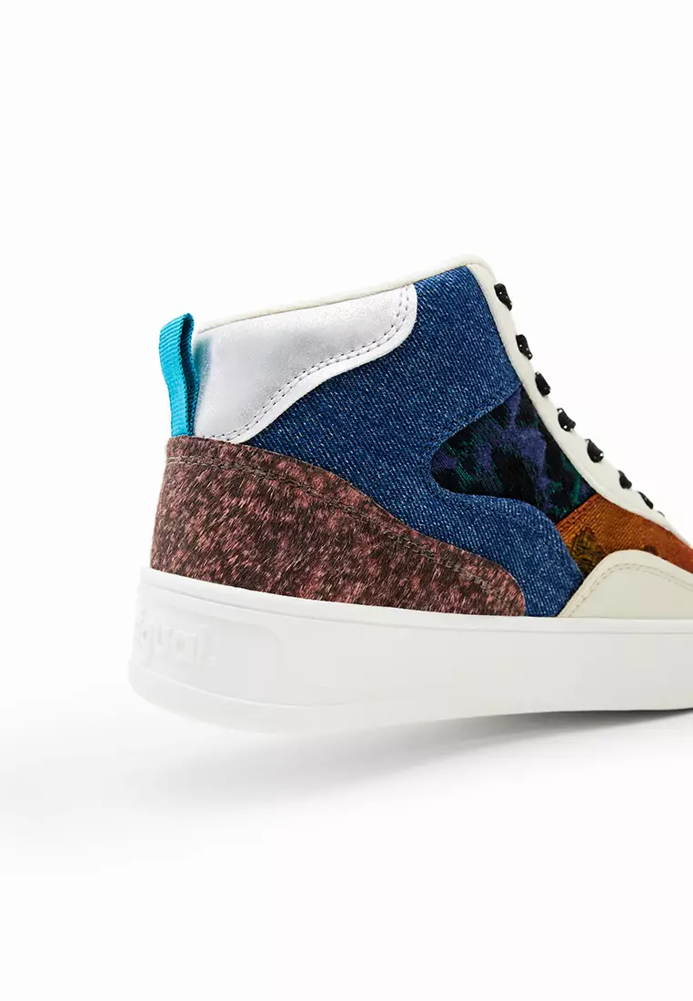 Desigual Desigual Patchwork mid-top sneakers.