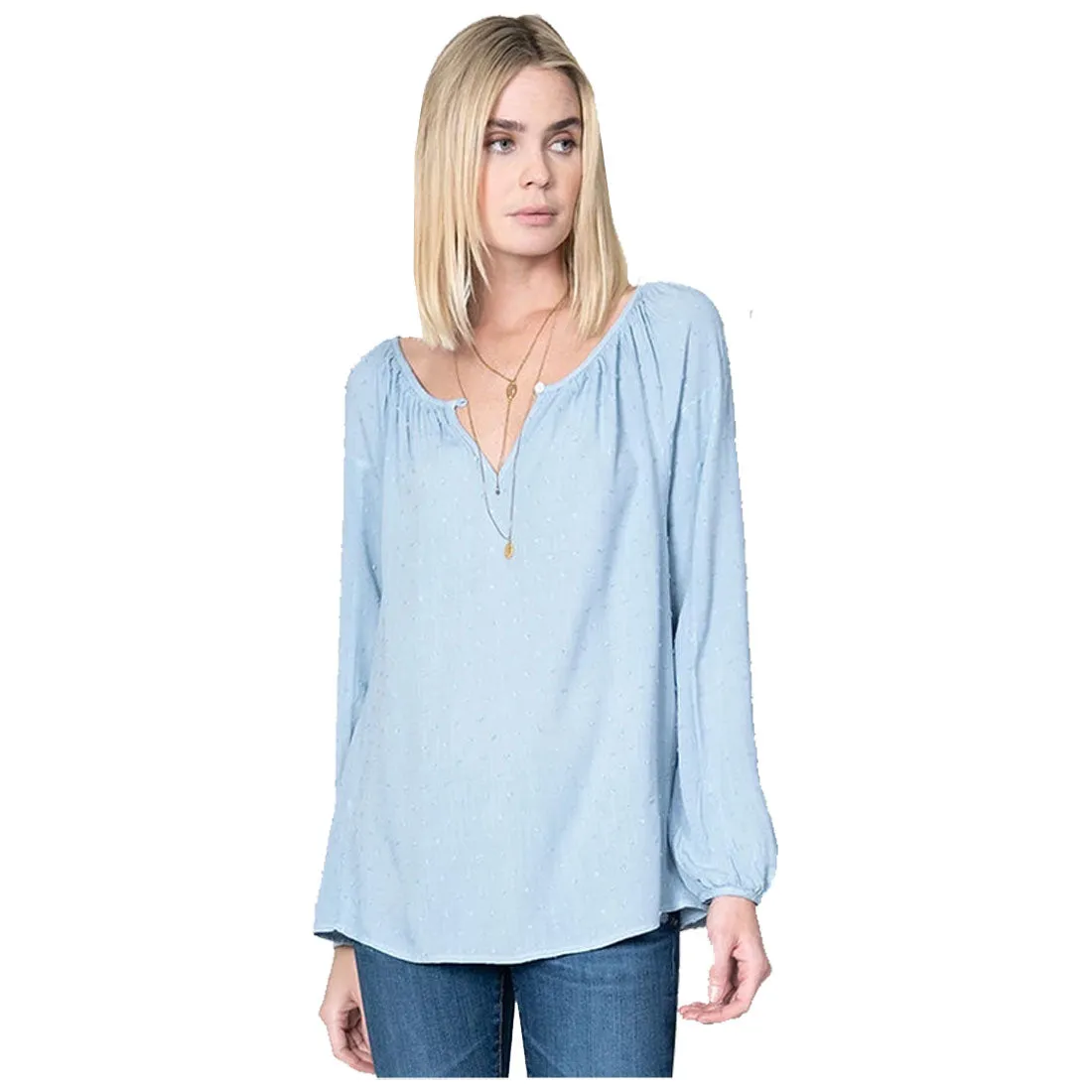 Dylan Swiss Dot Knit Long Sleeve Shirt - Women's