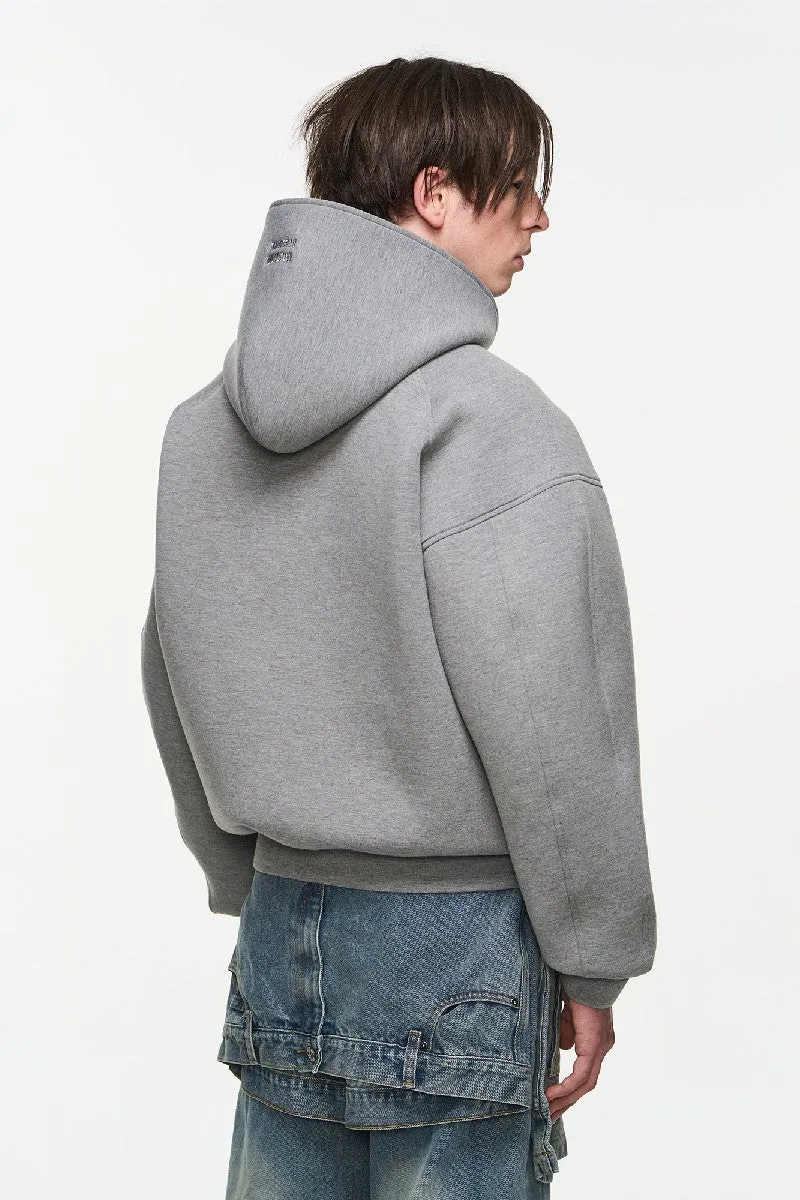 Embroidered Two-Tone Drop Shoulder Hoodie