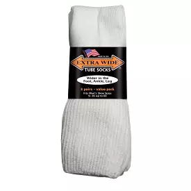 Extra Wide Tube Socks 3-PK