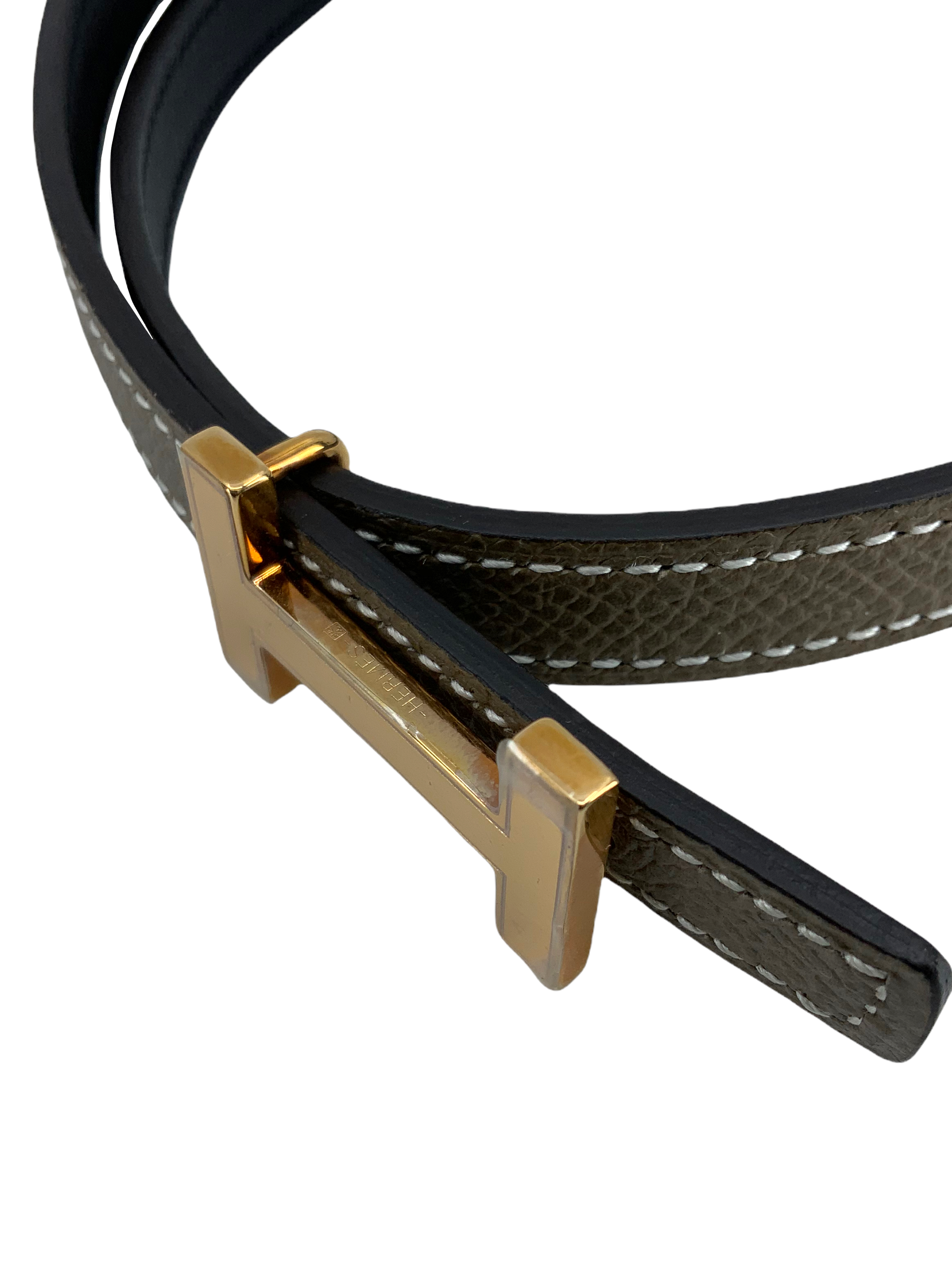 HERMES 13mm Leather Focus Belt 80