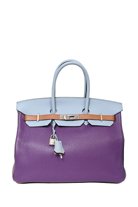 Hermes 2012 Clemence Leather Arlequin Birkin 35